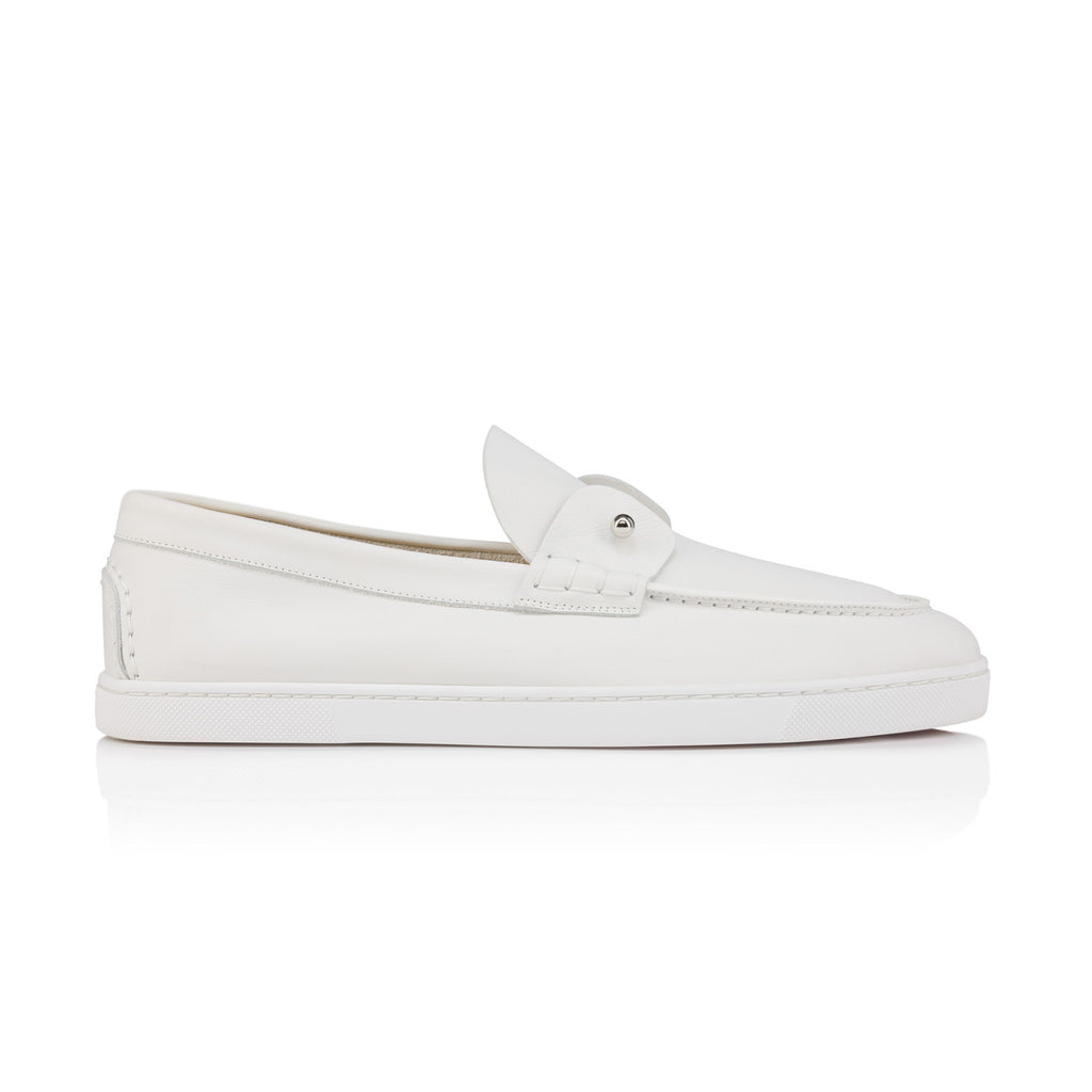 Christian Louboutin Men's Solid Color Cowhide Leather Casual Flat Loafers Shoes #77839