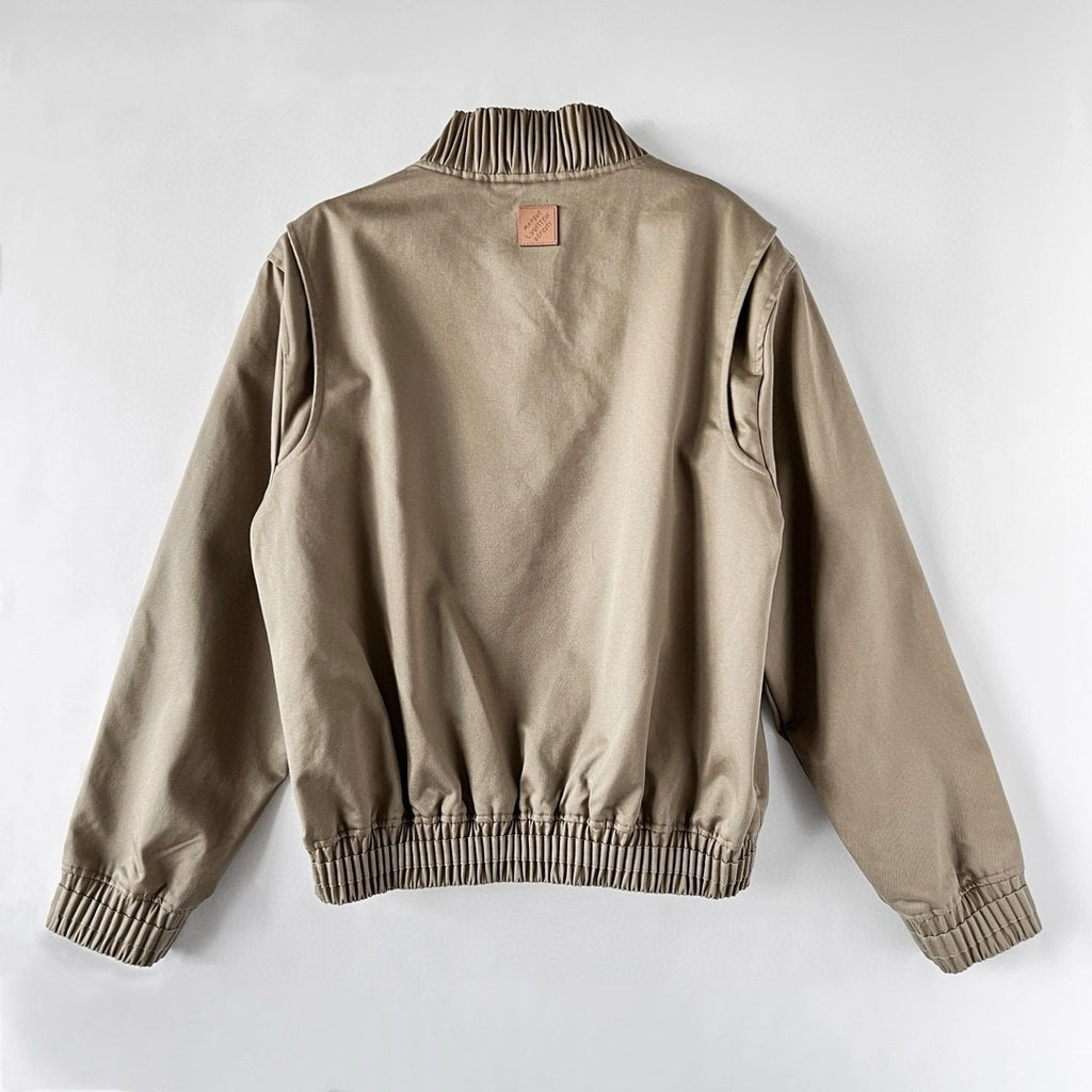 Louis Vuitton Men's Spring and Autumn Solid Color Embroidery Letter Print Zipper Long Sleeve Jacket #72532