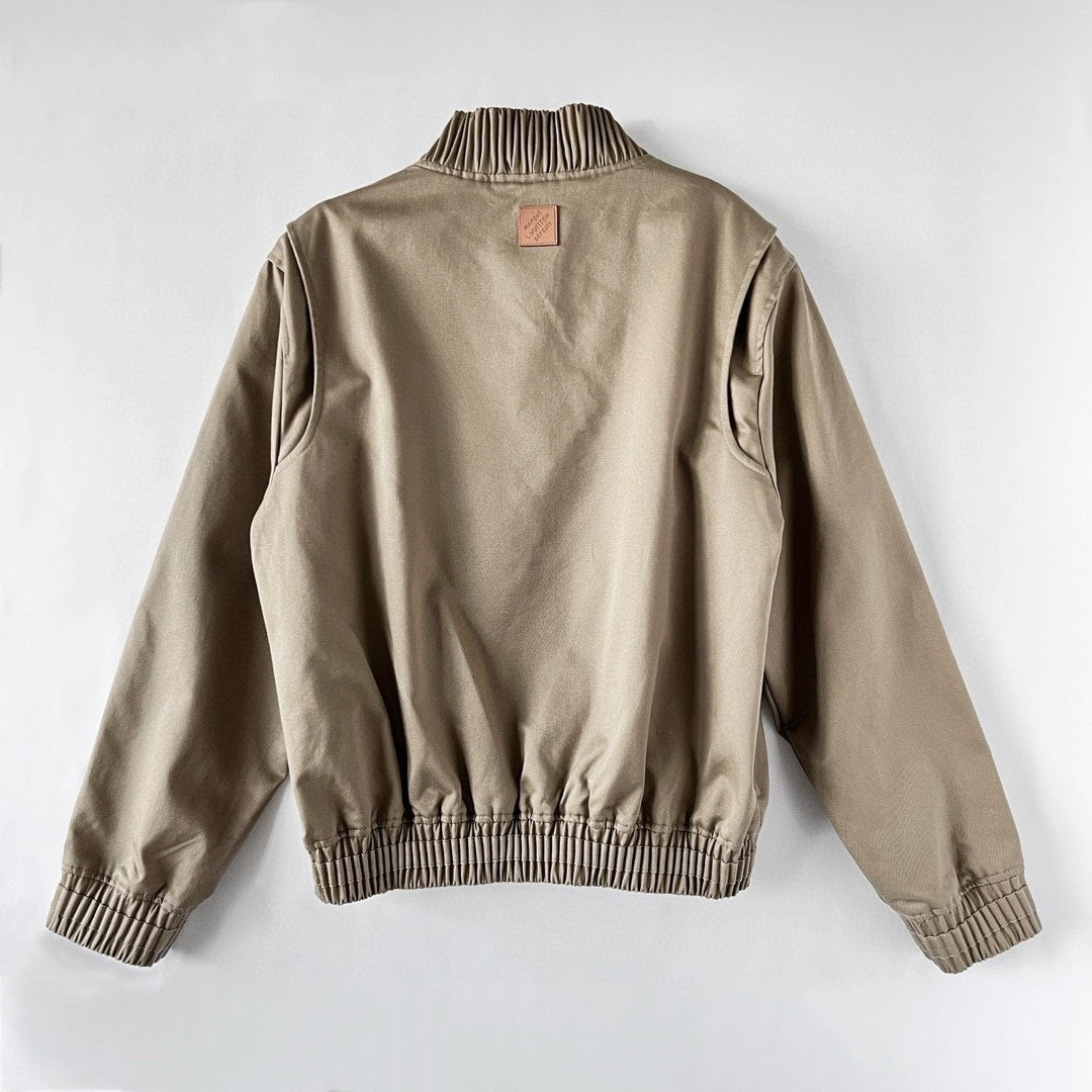 Louis Vuitton Men's Spring and Autumn Solid Color Embroidery Letter Print Zipper Long Sleeve Jacket #72532