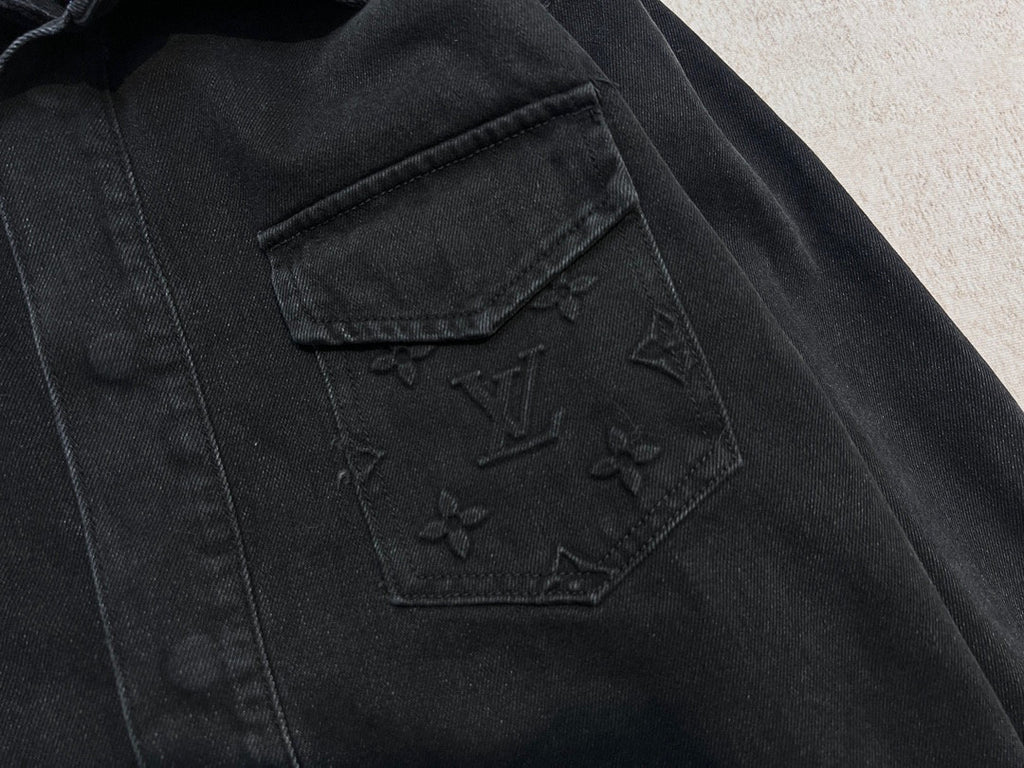Louis Vuitton Denim Buckle Up Jacket And Pants Set #22157