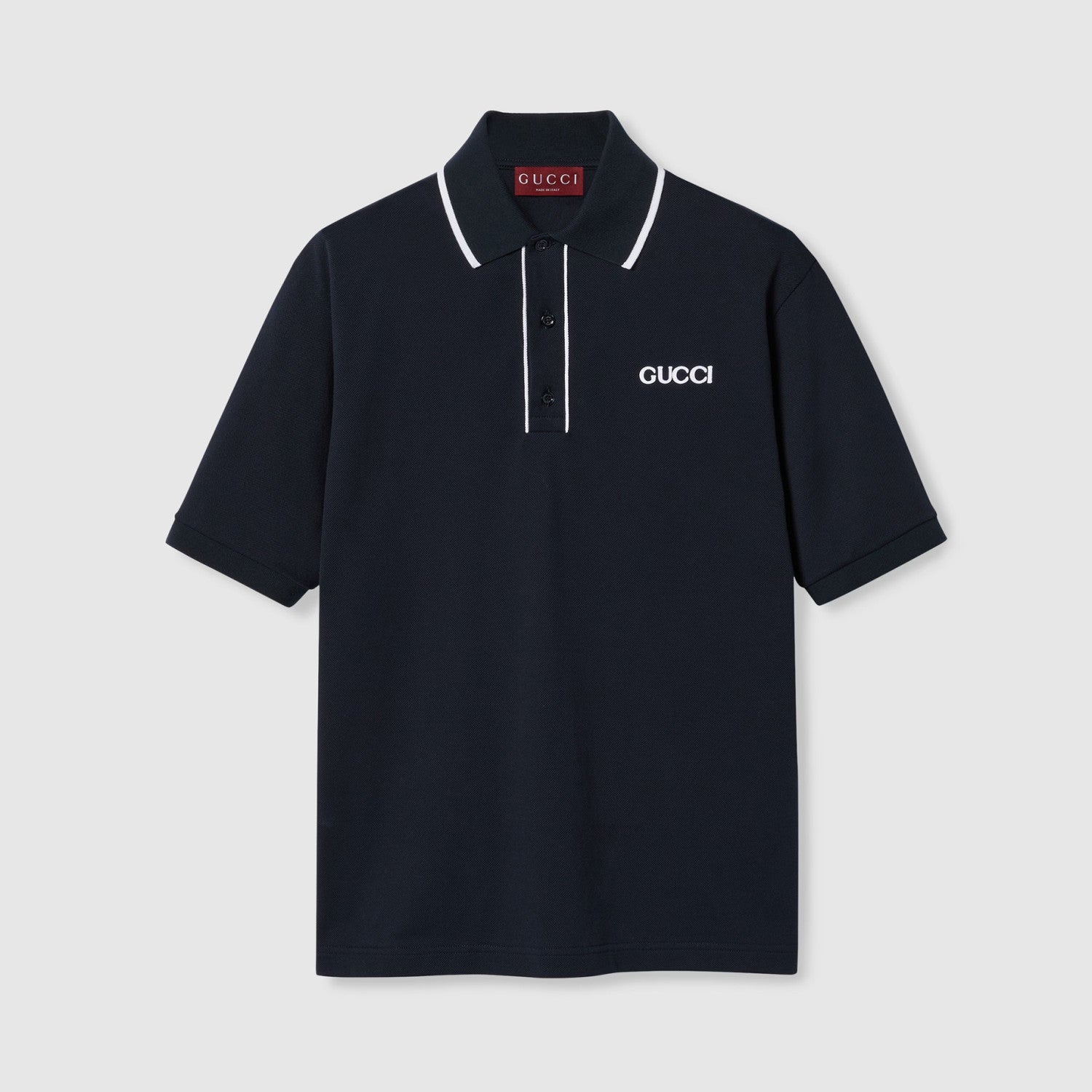 Gucci Men's Summer Solid Colour Logo Printed Stripe Polo Neck Short Sleeve T-Shirt #76733