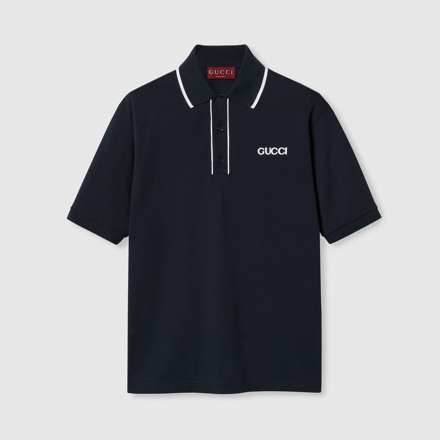 Gucci Men's Summer Solid Colour Logo Printed Stripe Polo Neck Short Sleeve T-Shirt #76733