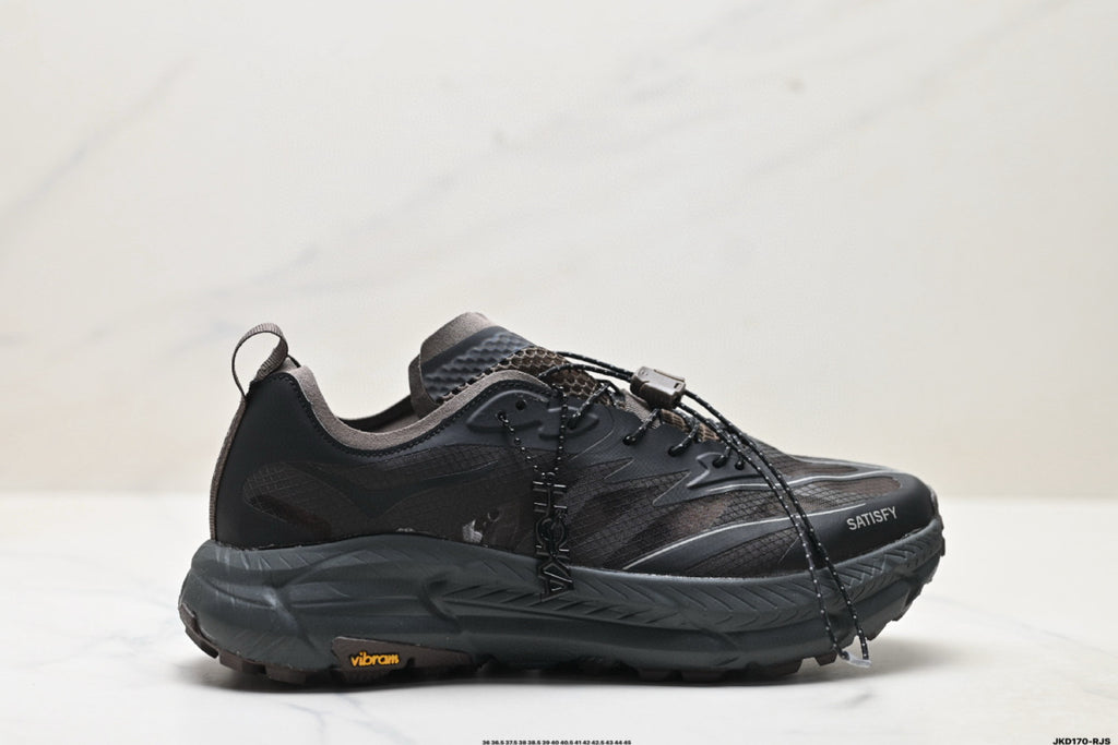 Satisfy x HOKA RUNNING MAFATE TRAIL Men's And Women's Spring/Fall Fashion Casual Round Toe Lace Up Solid Color Mesh Breathable Sneakers Casual Shoes #78916