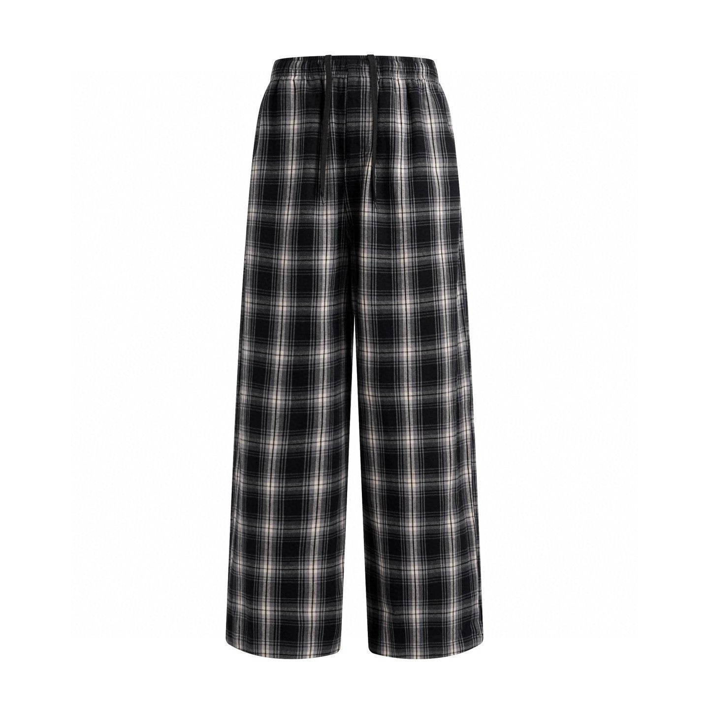 Balenciaga Men's Early Fall New Plaid Splicing Old Pants Loose Silhouette Loose Straight Casual Pants Ngvp #2432