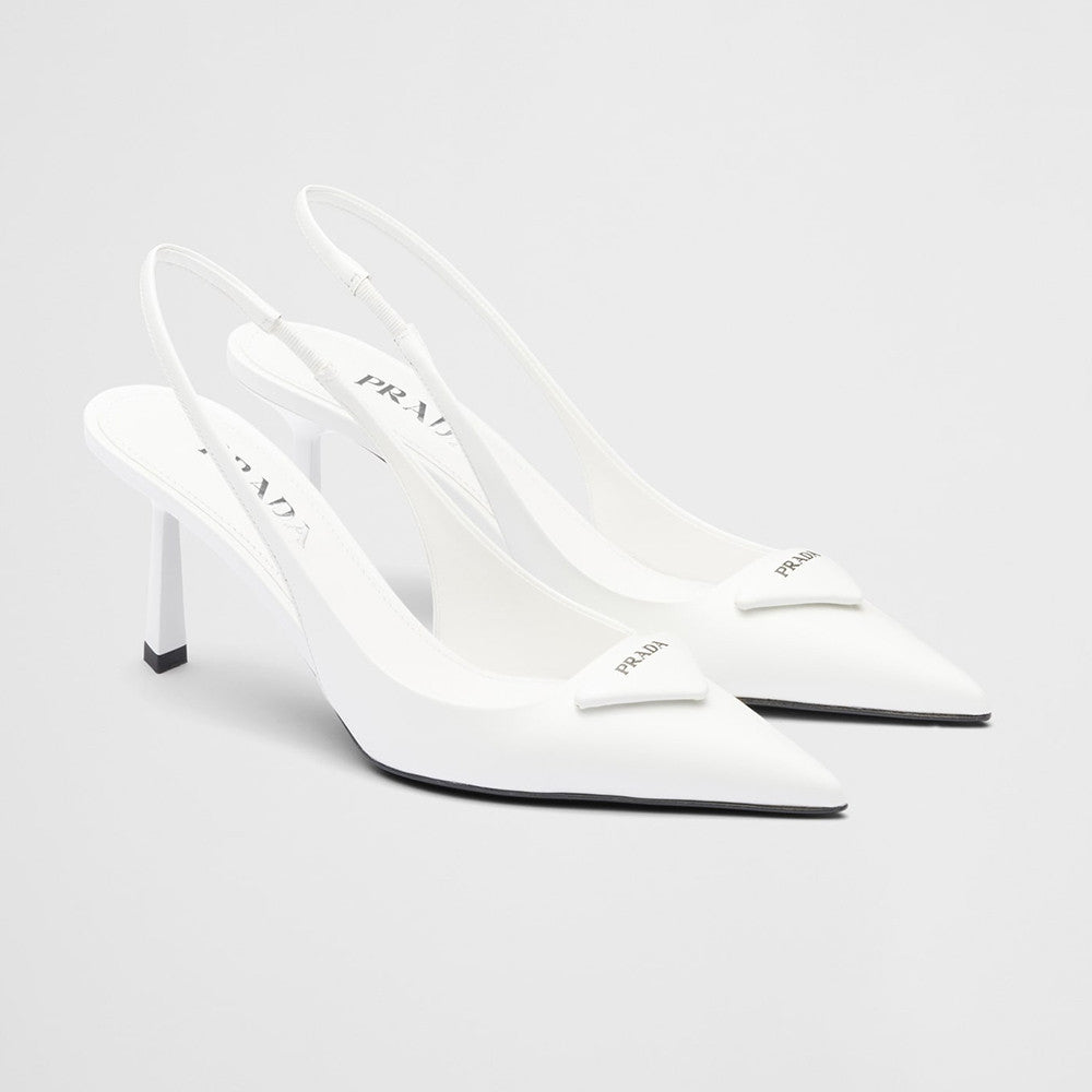 PRADA Suede Leather Slingback Pumps#388476
