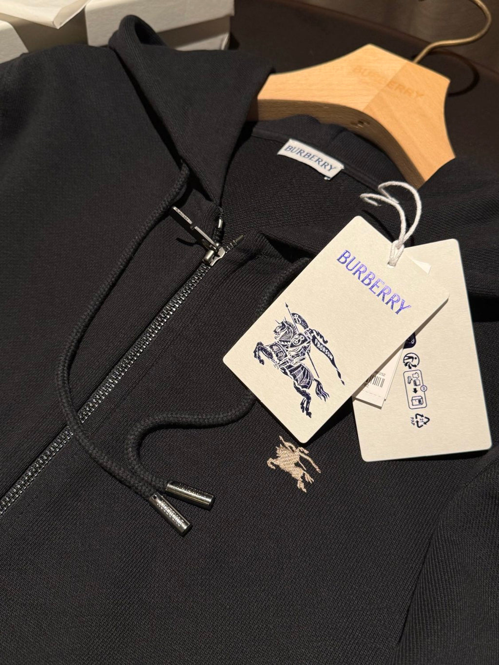 Burberry Men's & Women's Spring/Fall Fashion Casual Hooded Zipper Rider Print Cotton Hoodie Long Sleeve Jacket #78597