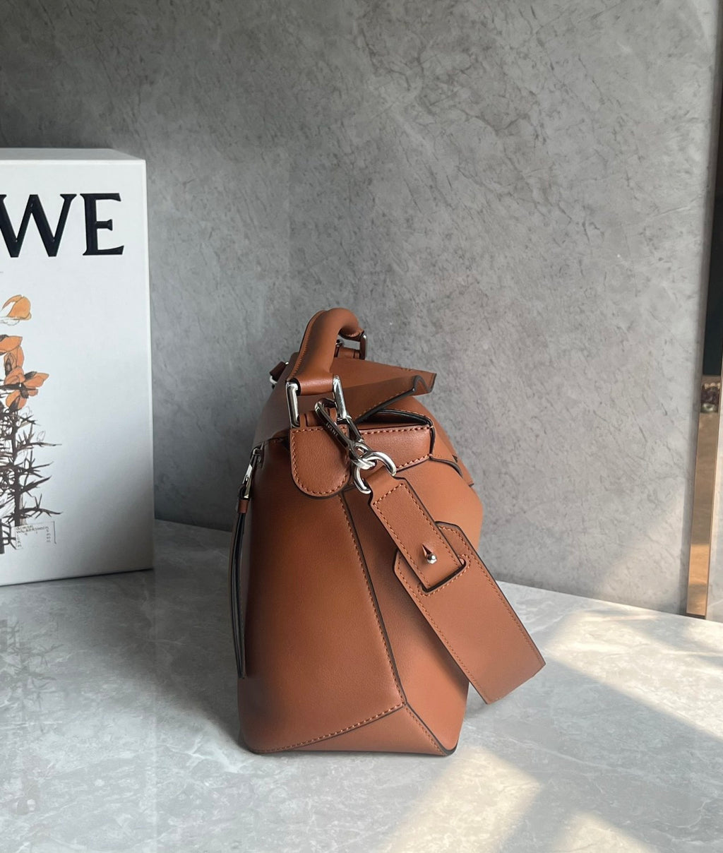 Loewe Women's Medium Grained Cowhide Puzzle Handbag Solid Color Patchwork Crossbody Bags Bag 0010896454 #76833