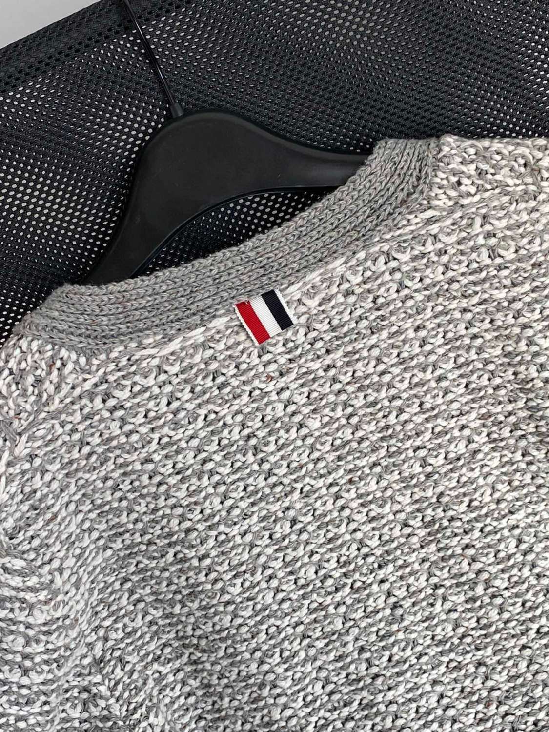 Thom Browne Men's Women's Autumn And Winter Solid Color Knit Long Sleeve Wool Cardigan Jacket Ngvp #9513