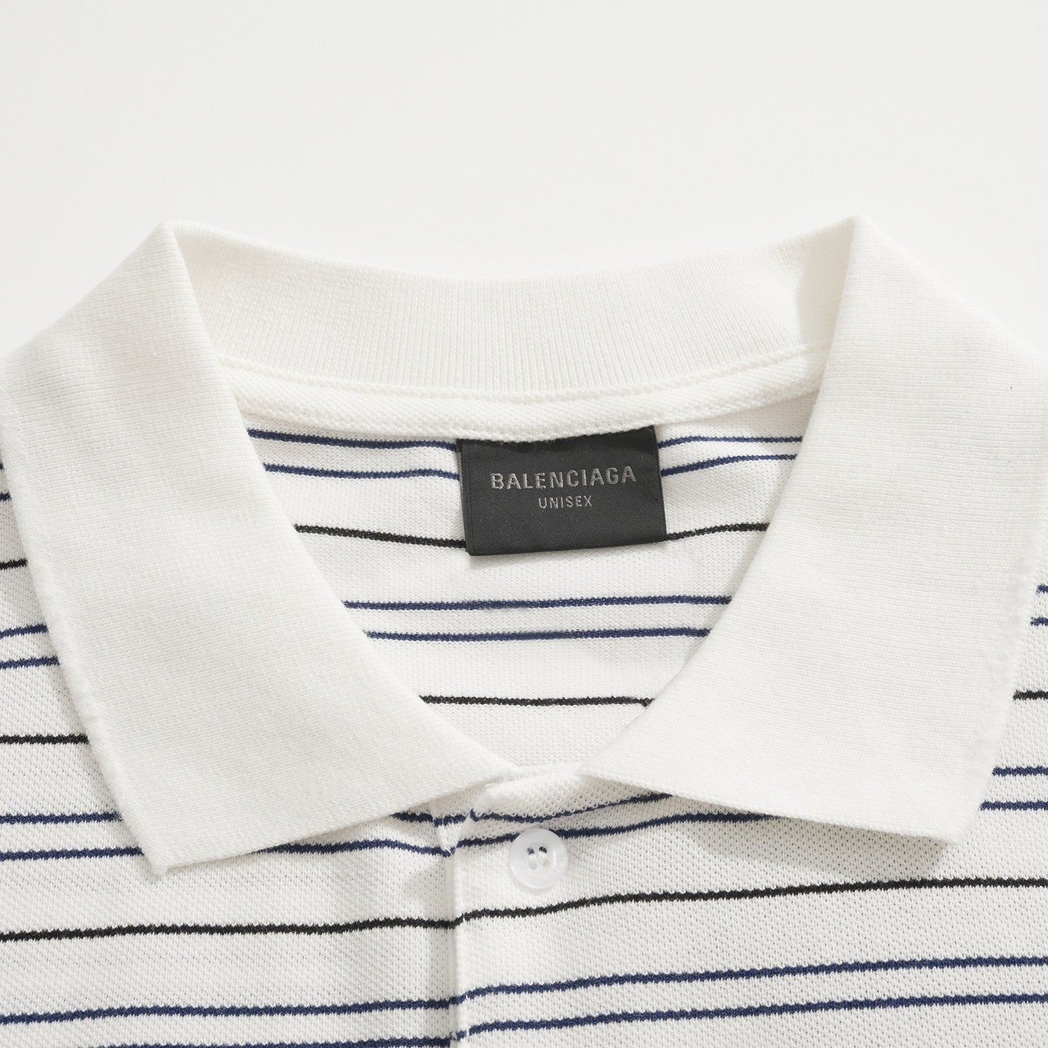 Balenciaga Men's Summer Solid Colour Stripe Printed Embroidery Pattern Printed Polo Neck Short Sleeve T-Shirt #76767
