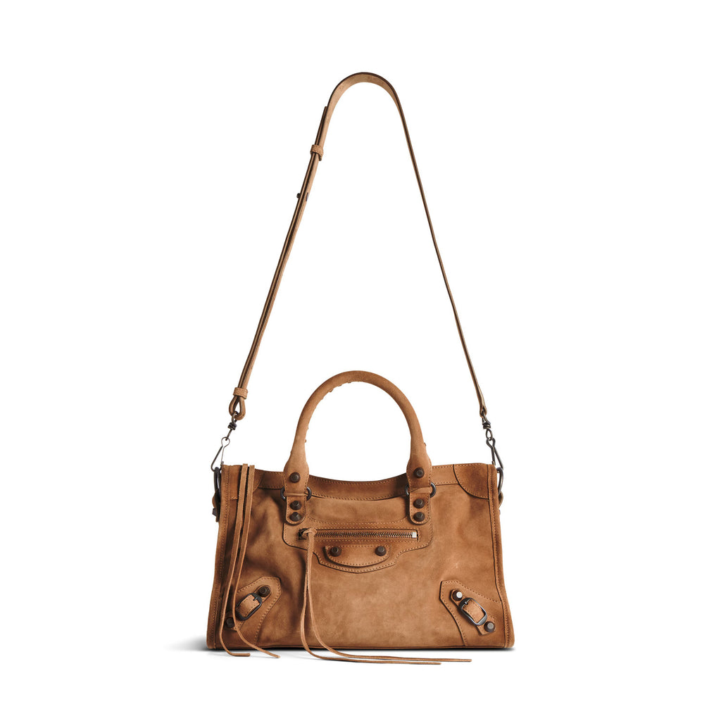 Balenciaga Women's Le City Medium Handbag Solid Color Woven Handle Leather Crossbody Shoulder Bag Bags 8114422AB2A2533 #81497