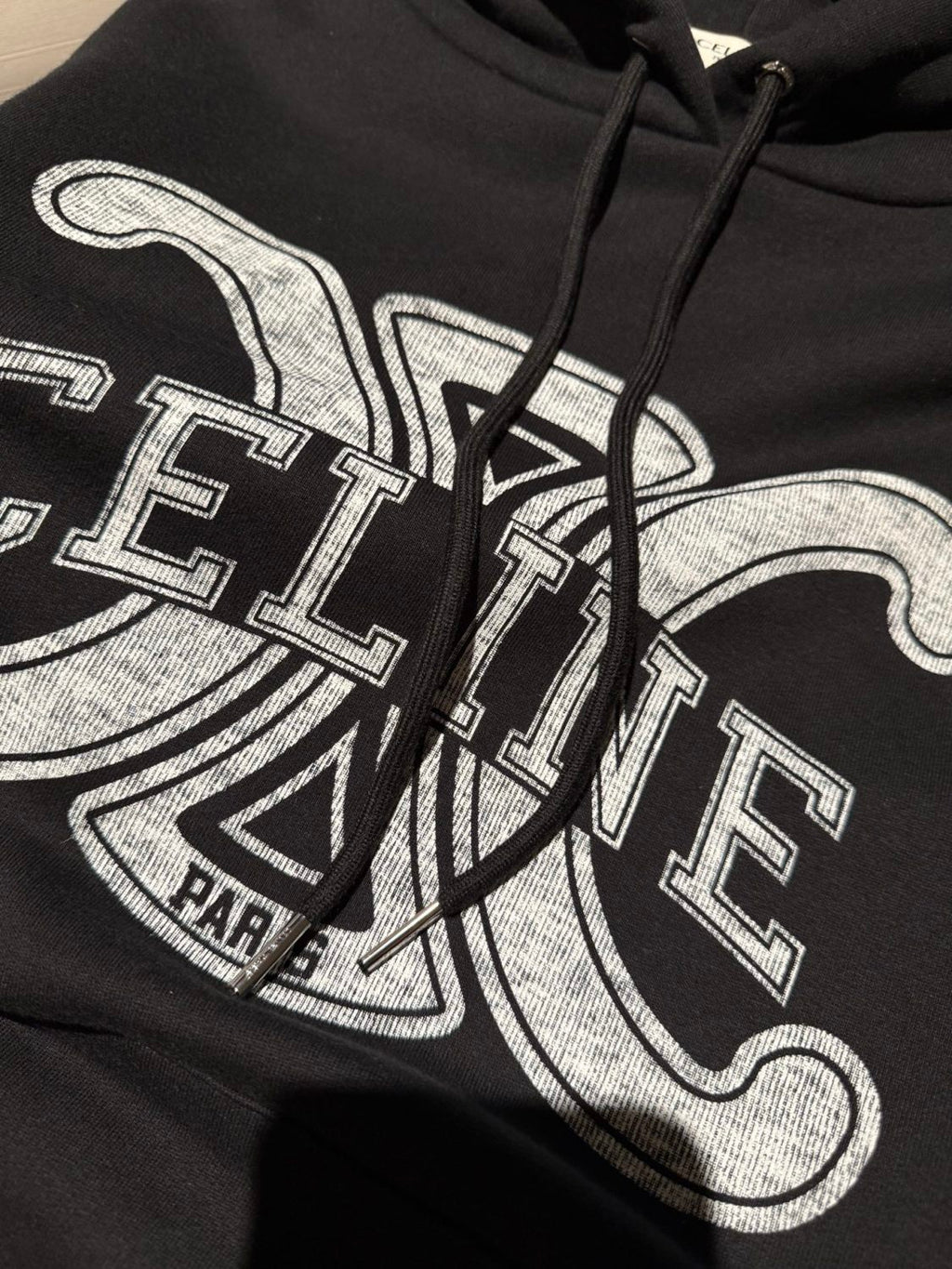 Celine Men's And Women's Spring/Fall Fashion Casual Solid Color Letter Print Hooded Pullover Oversized Long Sleeve Sweatshirt #78632