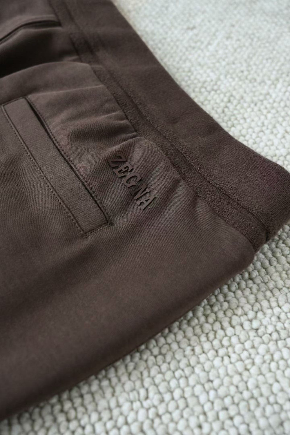 Zegna Solid Color Cotton Casual Hooded Zipper Sweatshirt and Pants #377852