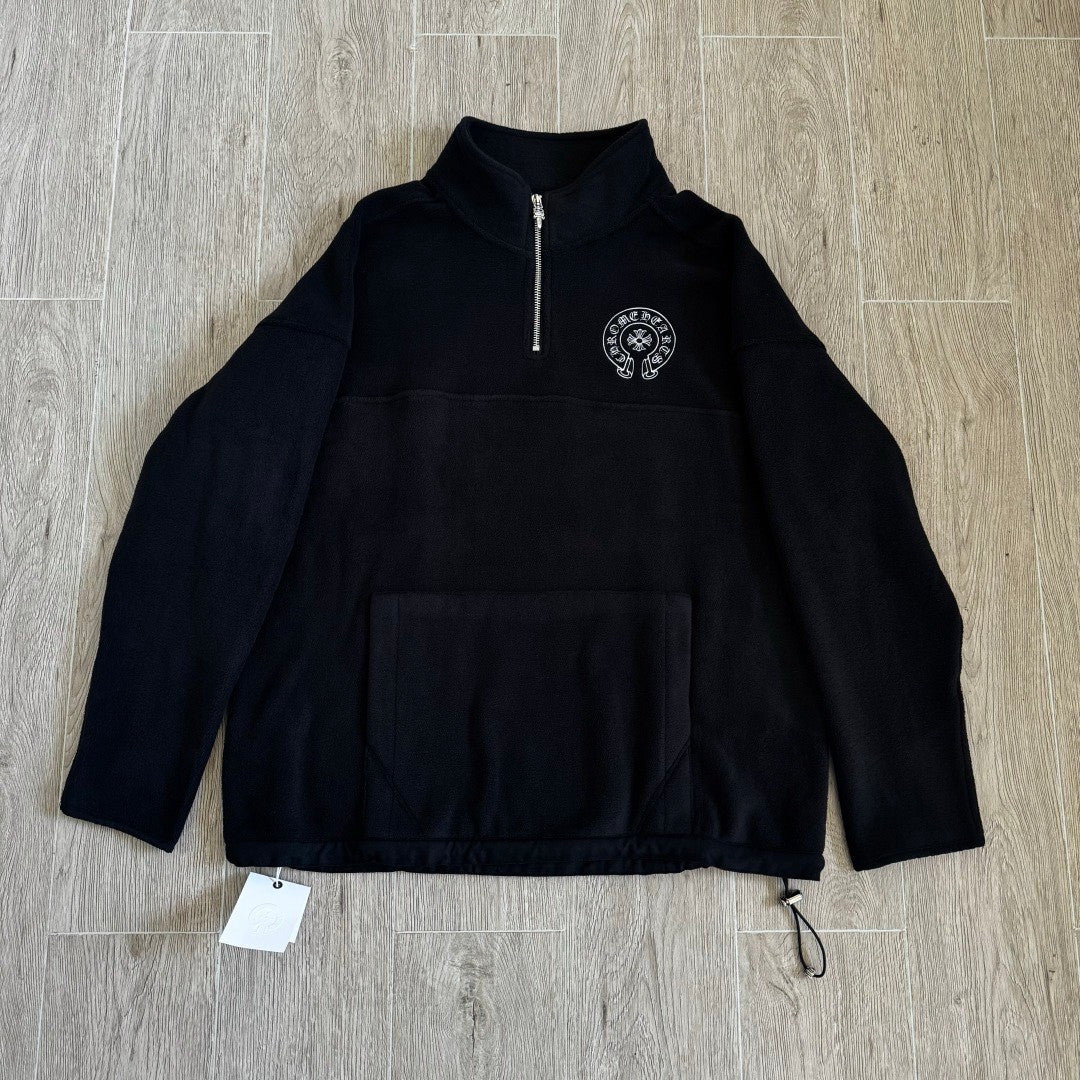 Chrome Hearts Polar Fleece Zipper Stand Collar Sweatshirt #335654