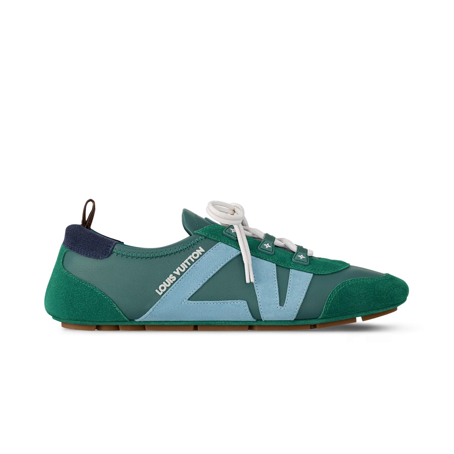 Louis Vuitton SNEAKERINA Women's Four Seasons Colorblocking Round Toe Lace Up Sheepskin Low Top Ballet Derby Shoes #77422