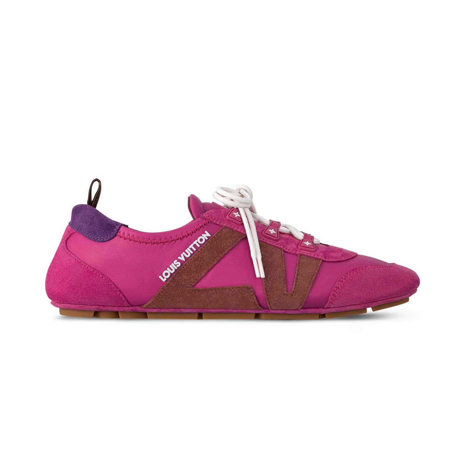 Louis Vuitton SNEAKERINA Women's Four Seasons Colorblocking Round Toe Lace Up Sheepskin Low Top Ballet Derby Shoes #77422