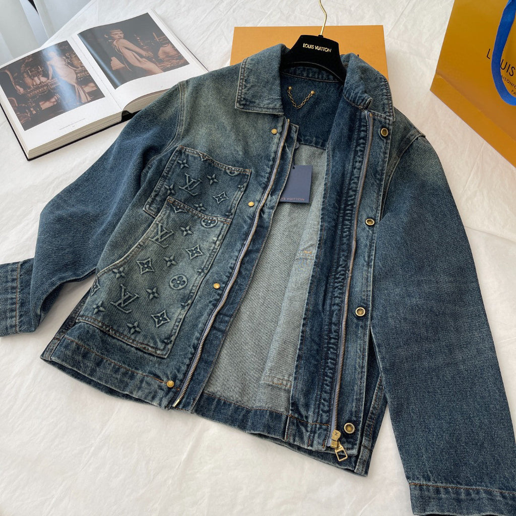 LouisVuitton Spring And Autumn Long Sleeved Denim Coat and Pants Set #94515