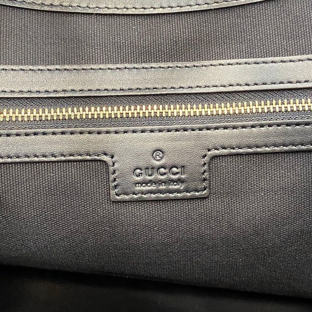 Gucci GG Emblem Debossed Leather Tote #335611
