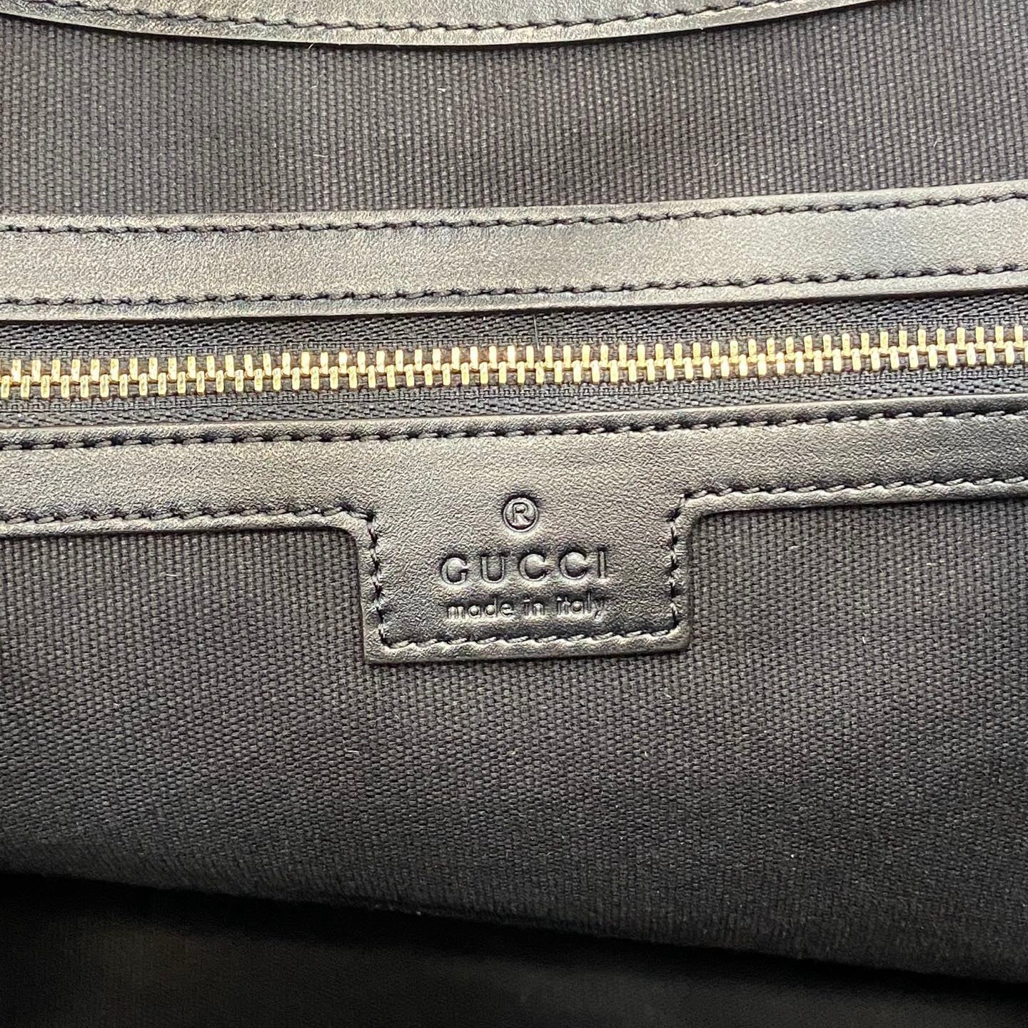 Gucci GG Emblem Debossed Leather Tote #335611