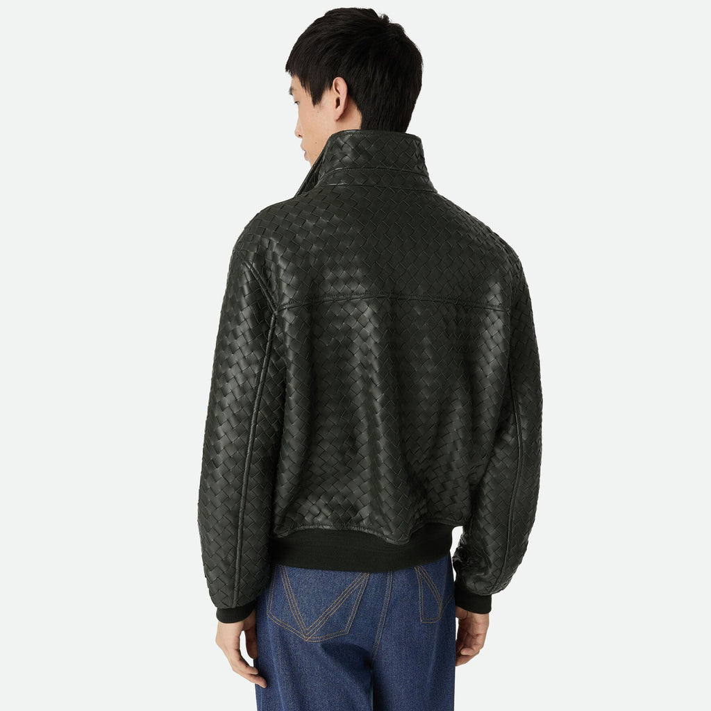 Bottega Veneta Men's And Women's Fall/Winter Fashion Casual Solid Color Hand Knitted Sheepskin Suede Zipper Jacket #78925