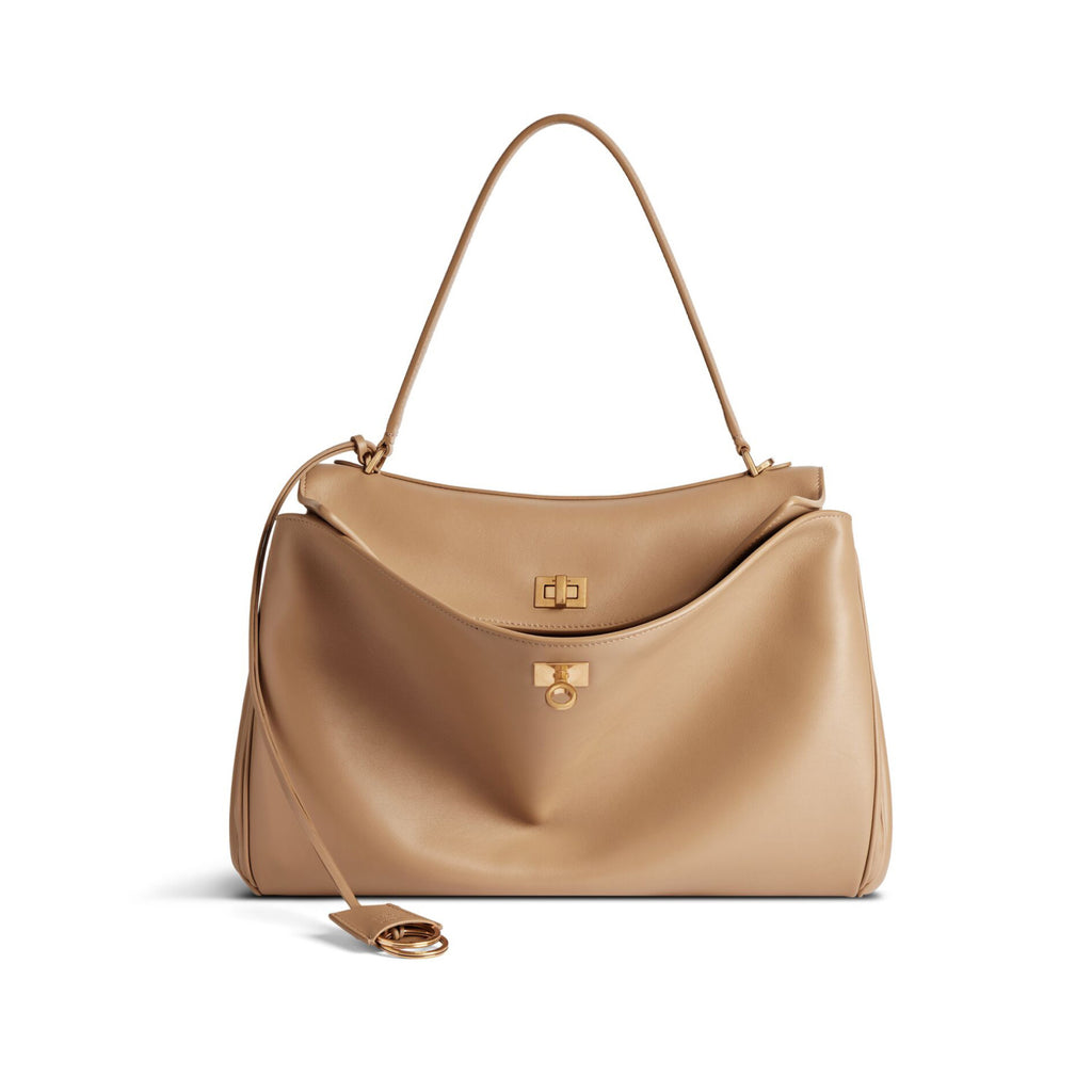 Balenciaga Women's Fashion Rodeo Medium Handbag Casual Pure Color Cowhide Leather Shoulder Crossbody Bags Bags 7897722AA4U1000 Ngvp #9916