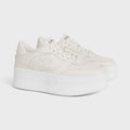 Celine Block Sneakers With Wedge Outsole in Calfskin Optic White #378714