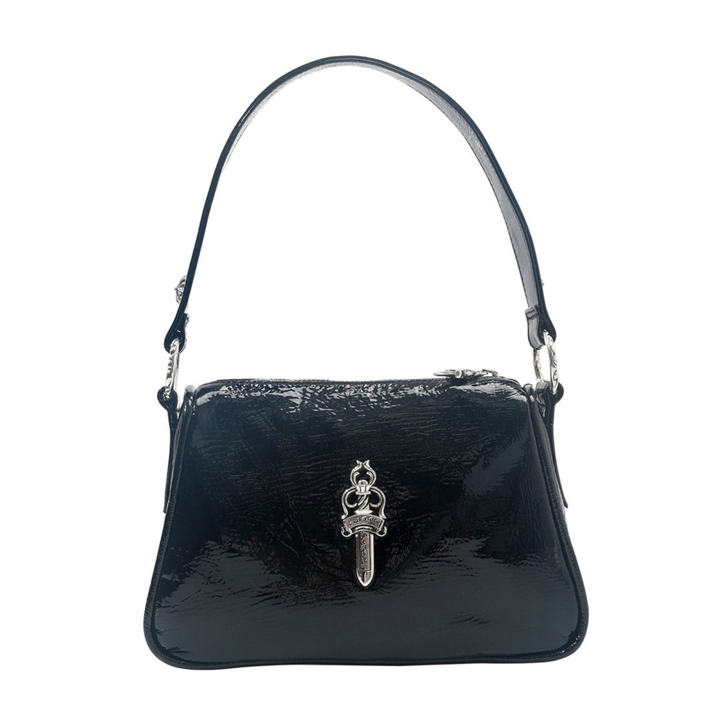 Chrome Hearts Women's Fashion Classic Leather Sword Jacquard 925 Sterling Silver Jewelry Solid Color Underarm Bag Small Handbag Bags K680 #81574