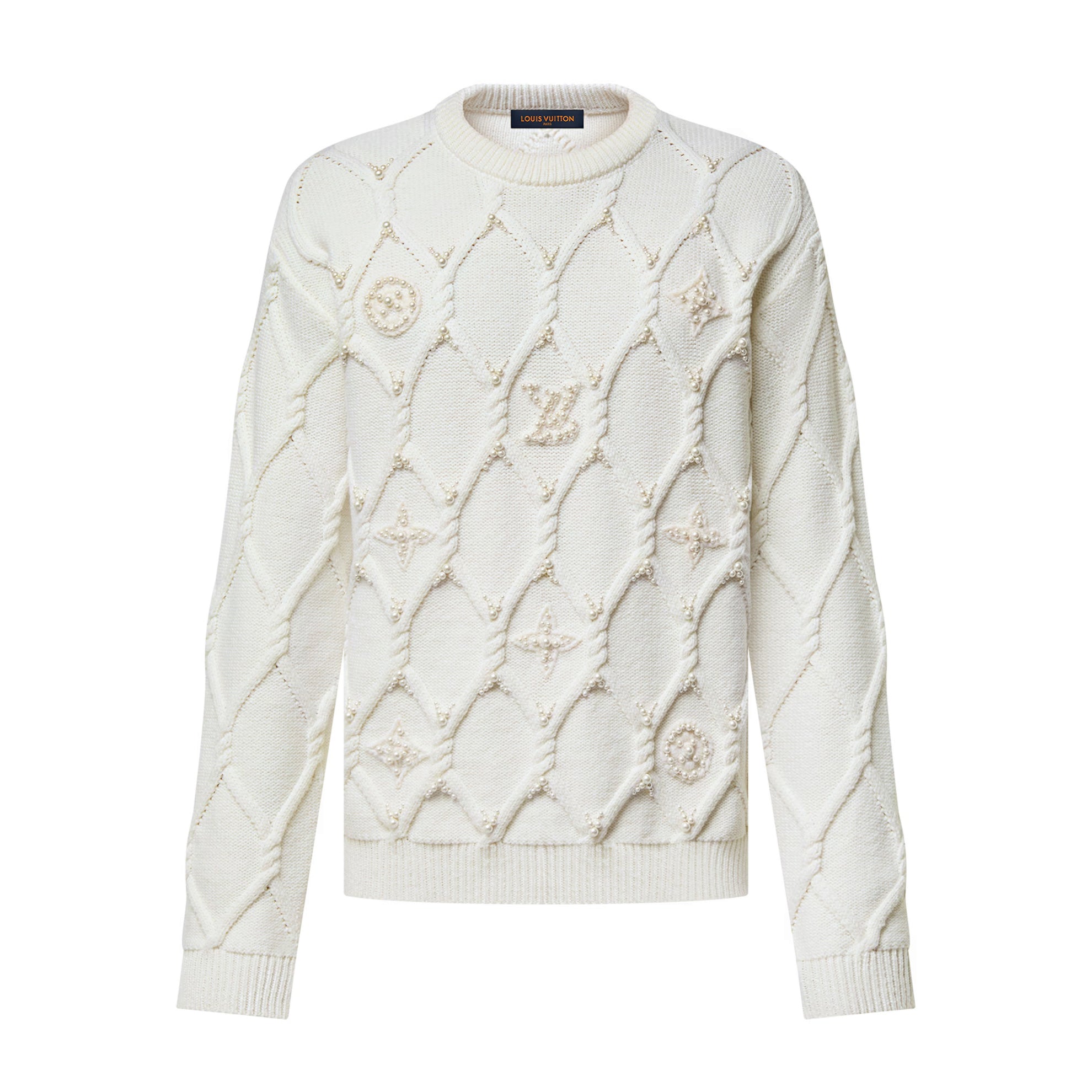 Louis Vuitton Men's Autumn and Winter Solid Color Crew Neck Knit Long Sleeve Sweater #74265