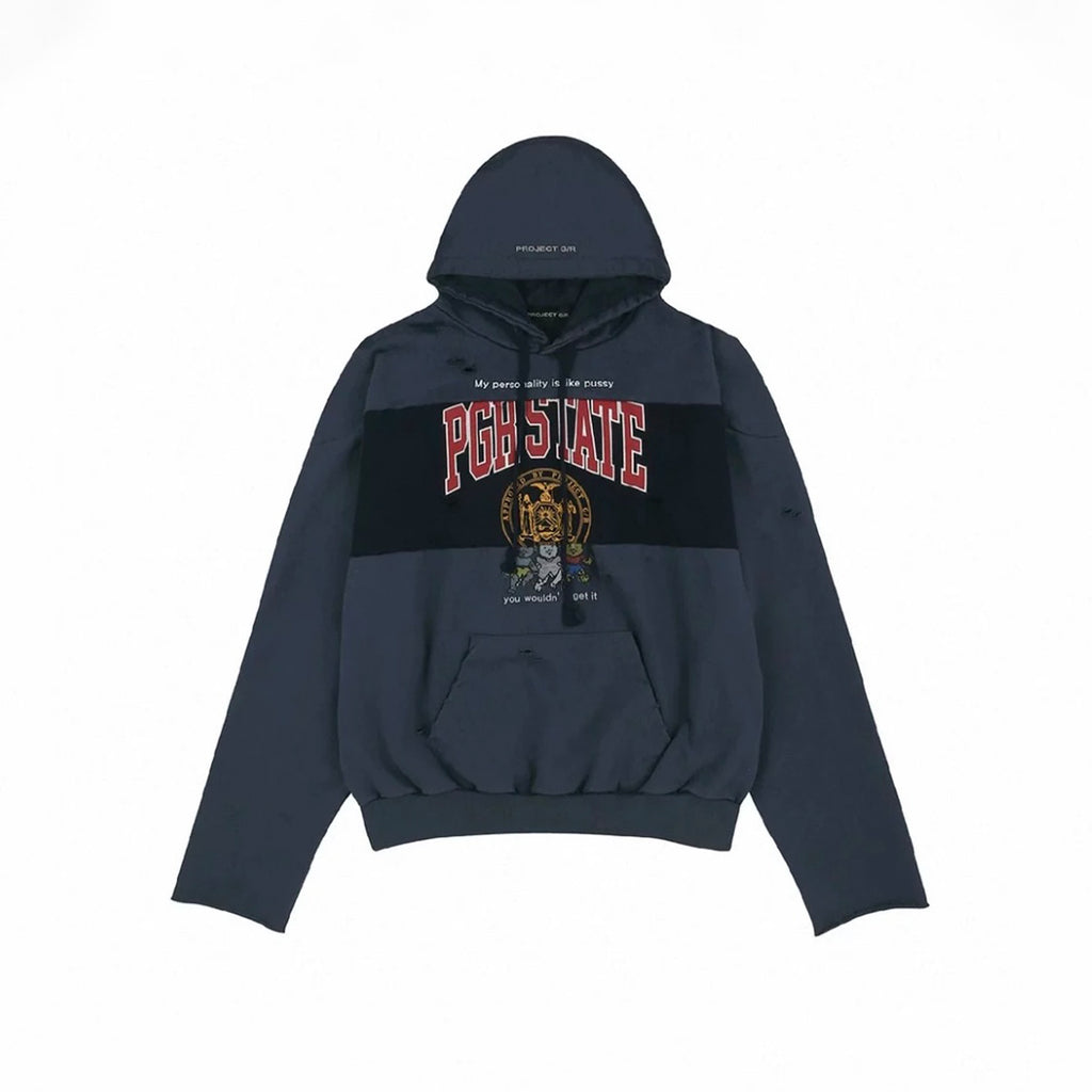 GRAILZ Men's Women's Spring And Autumn Cotton Do-Over Letter Printed Hole Breaking Loose Hooded Sweatshirt Ngvp #1912