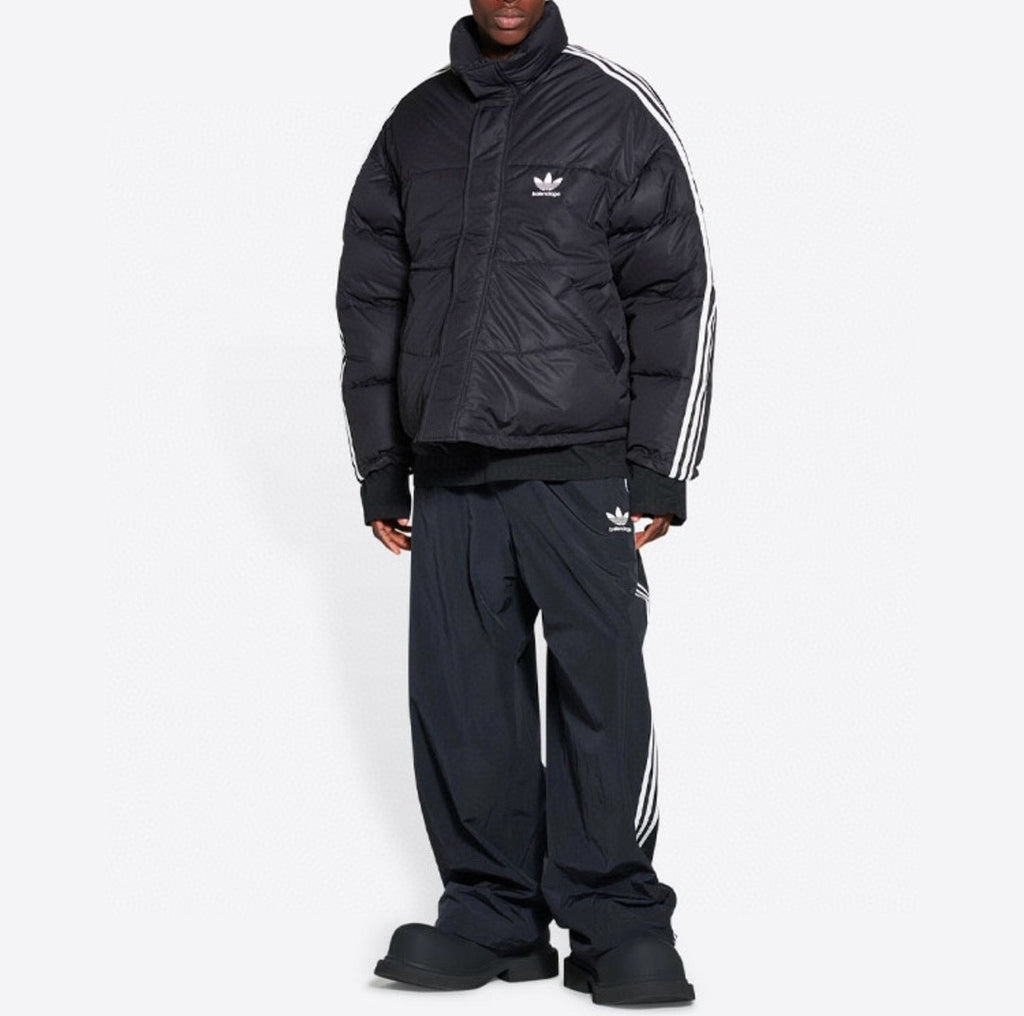 Balenciaga X Adidas Men's Winter Black Logo Print Stand Collar Puffer Down Jacket #73539