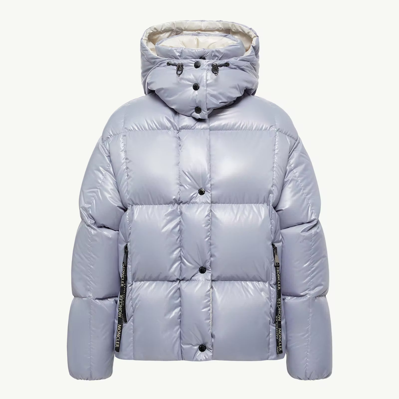 Moncler Men's & Women's Parana Series Solid Color Minimalist Logo Zipper Hooded Short Down Jacket #81597