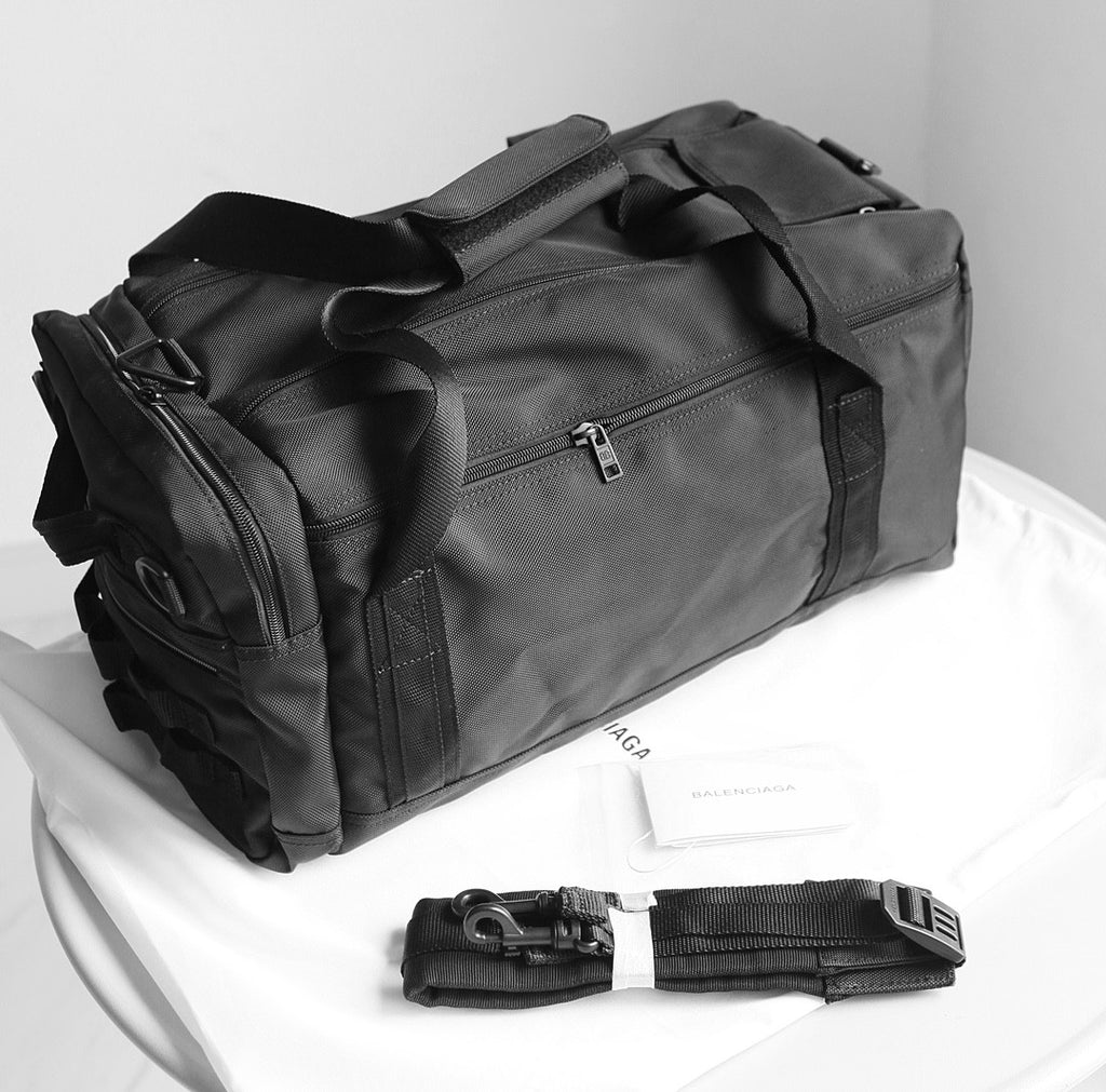 Balenciaga Men's Solid Color Adjustable Removable Simple Nylon Fabric Handle Shoulder Travel Bag Bags #75673