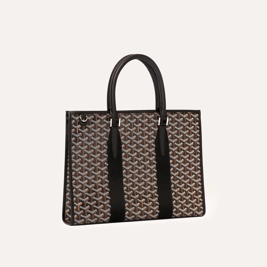 GOYARD Morvan Men's And Women's Y Word Old Flower Full Print Canvas Spell Cowhide Shoulder Crossbody Handbag Briefcase Bag Bags #76426