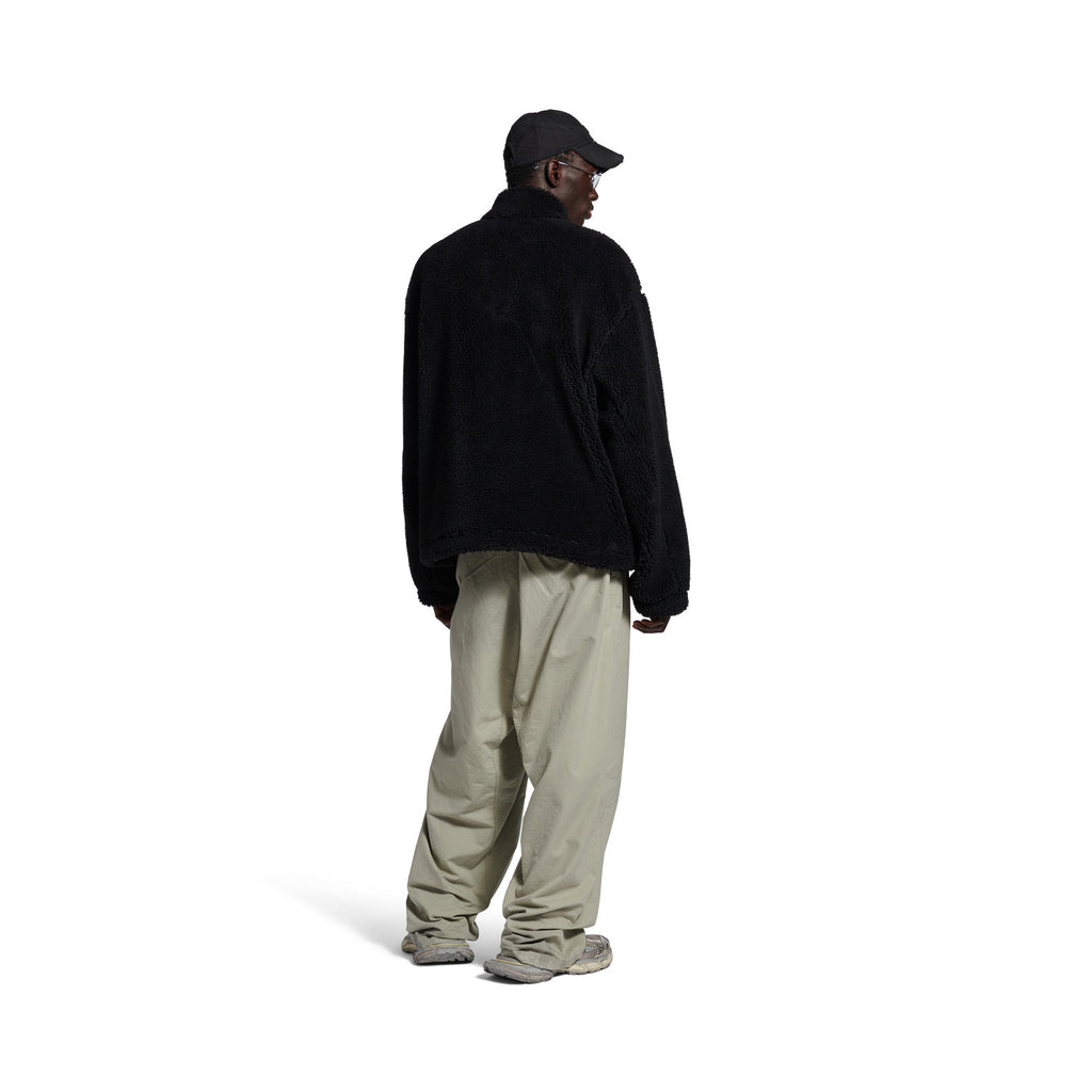 Balenciaga Men's 25FW LOOP SPORTS ICON Lambswool Zipper Jacket INFORMATION Diagonal Pockets Double-ended Zipper Closure Loop Artwork Inlay #332256