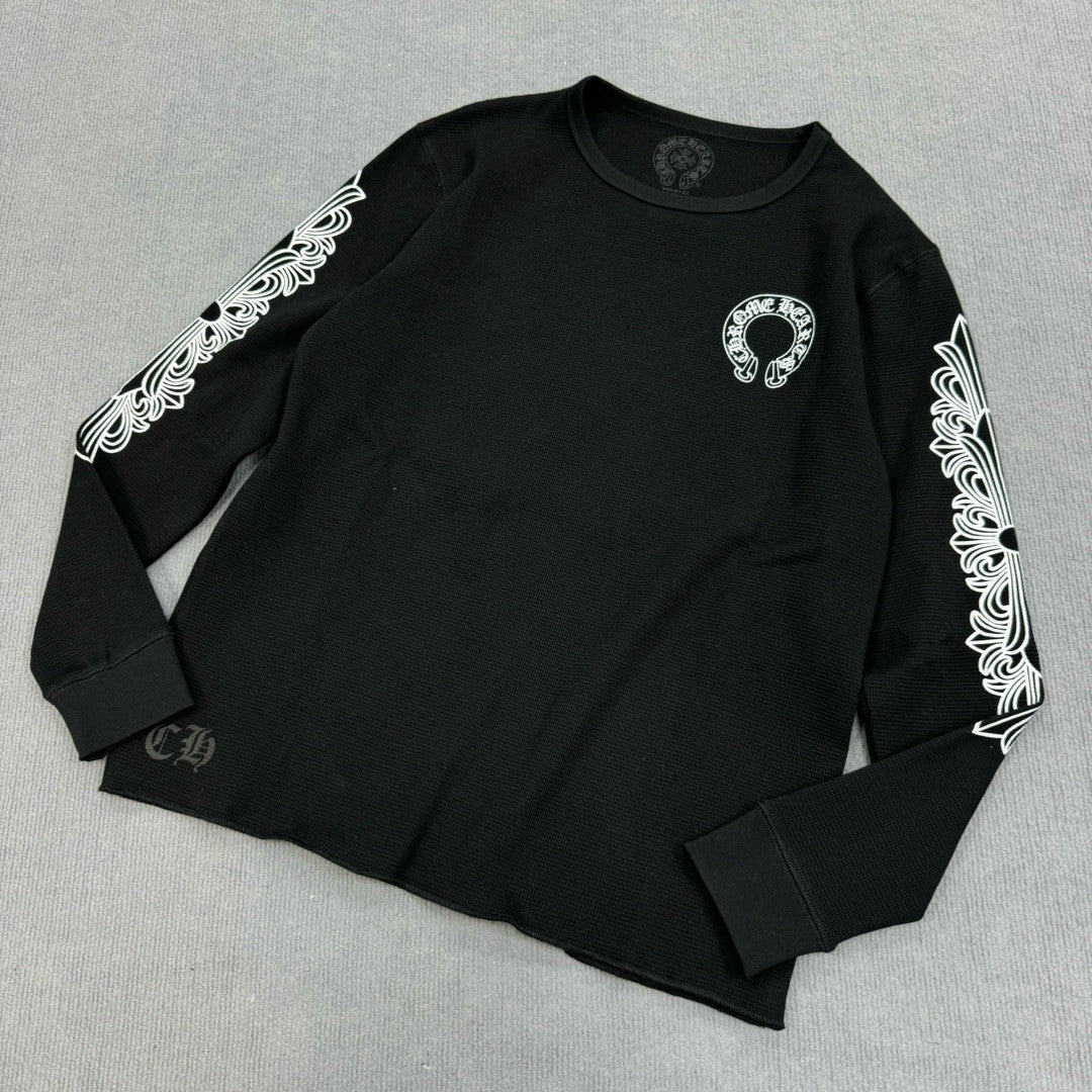 Chrome Hearts Men's Spring/Summer Solid Color Long Sleeve T-Shirt #75819