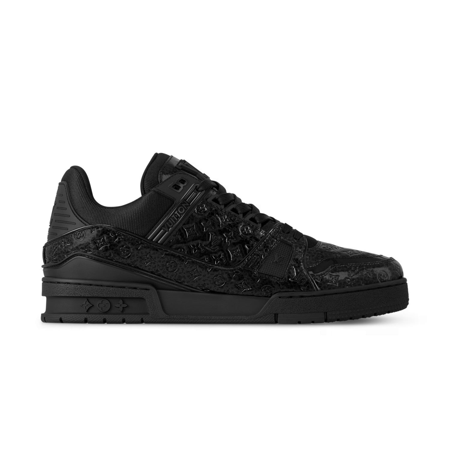Louis Vuitton LV Trainer Men's And Women's Solid Color Lacquered Cowhide Leather Letter Print Low-top Lace-up Sneakers Shoes #77762