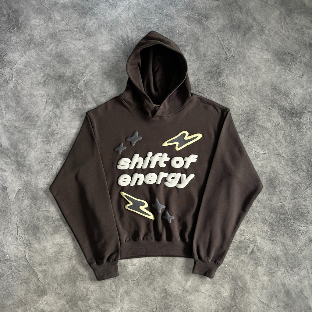 Broken Planet Shift Of Energy Hoodie Dark Brown