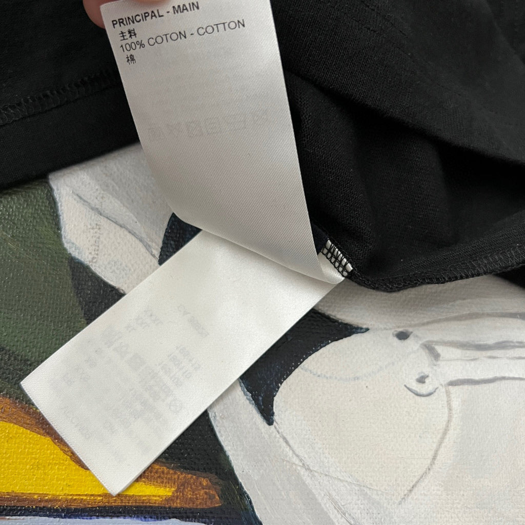 Louis Vuitton Black Embroidered Loose Fitting Short Sleeved T-shirt #21553