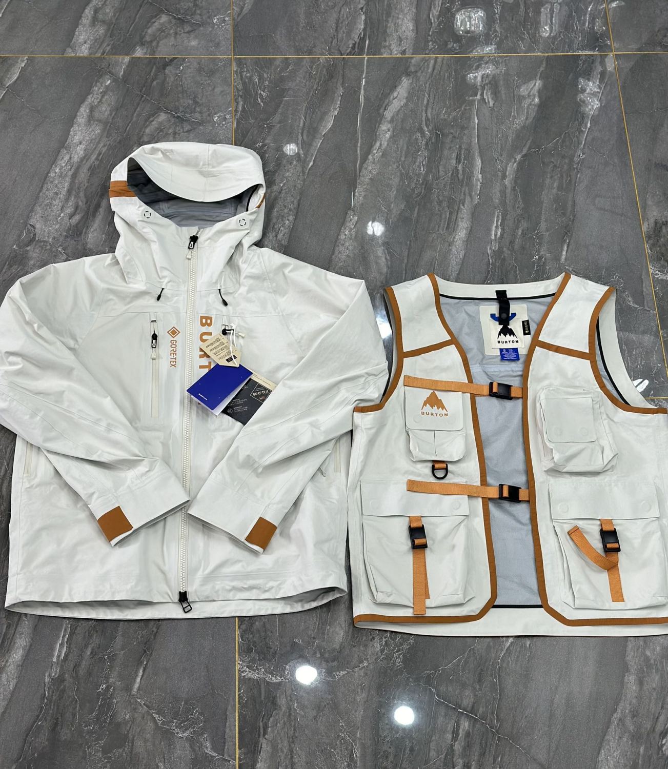 Louis Vuitton Burton Men's And Women's Fall And Winter Astronaut Series Hooded Ski Jacket Zipper Vest Leisure Ski Pants Suit Set #74665