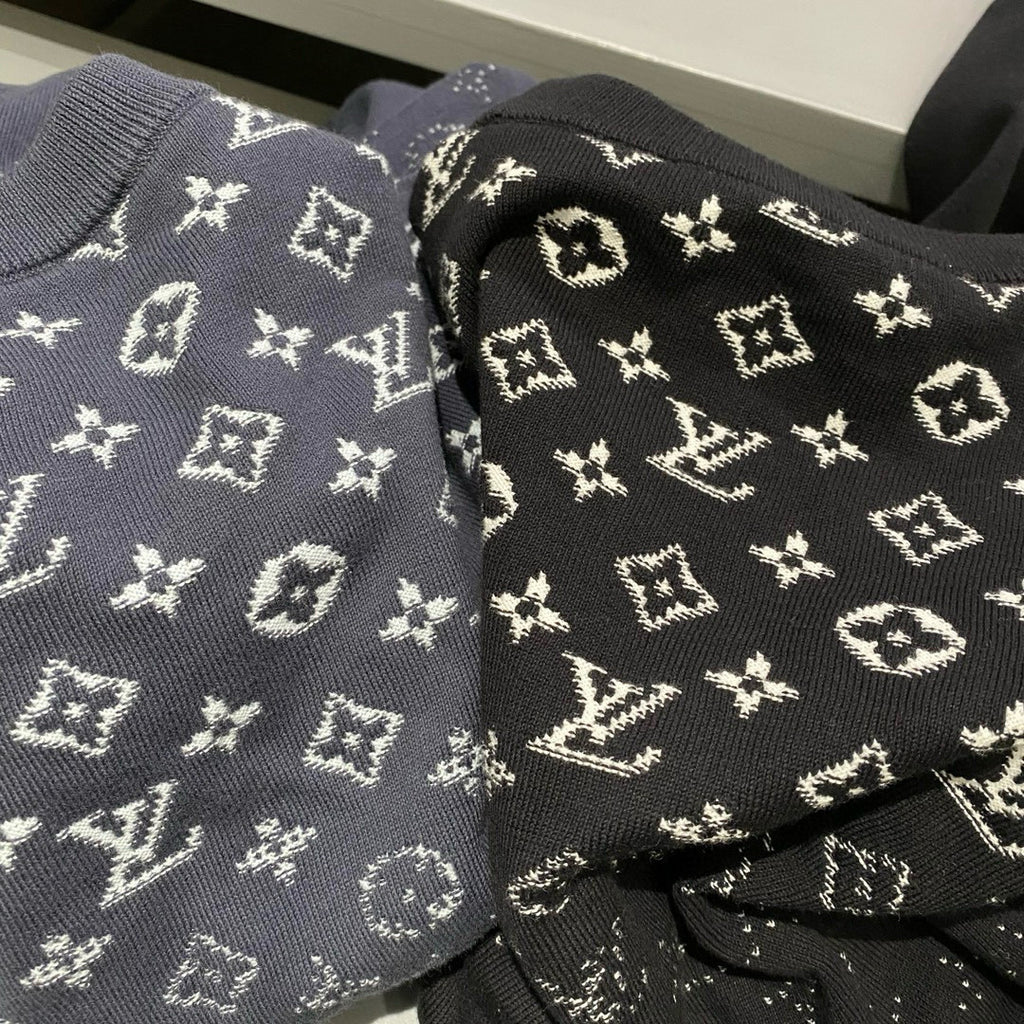 Louis Vuitton Men's Spring and Fall Gradient Logo Printed Round Neck Cotton Pullover Sweatshirt #98968
