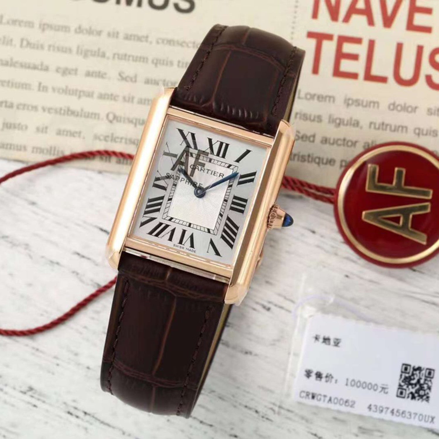 Cartier Tank Must De Cartier Watch Women's Large Gold And Silver Fashionable Temperament Watch #81211