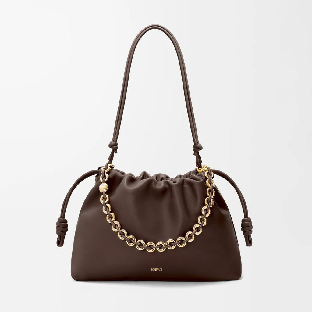 Loewe Flamenco Purse Women's Fashion Classic Solid Color Soft Napa Lambskin Leather Pleated Design Brand Logo Magnetic Buckle Closure Crossbody Bag Shoulder Bag Handbag Bags A411FPDX01-6579 #78346