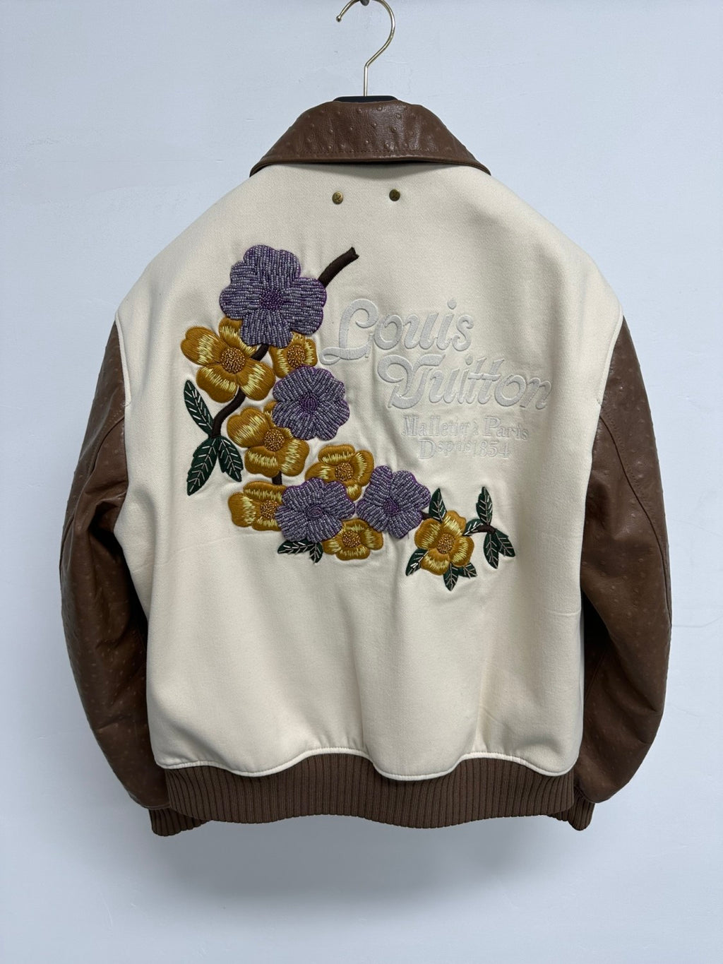 Louis Vuitton Men's Fall And Winter Floral Letters Embroidery Pattern Single Breasted Long Sleeved Jacket #73111