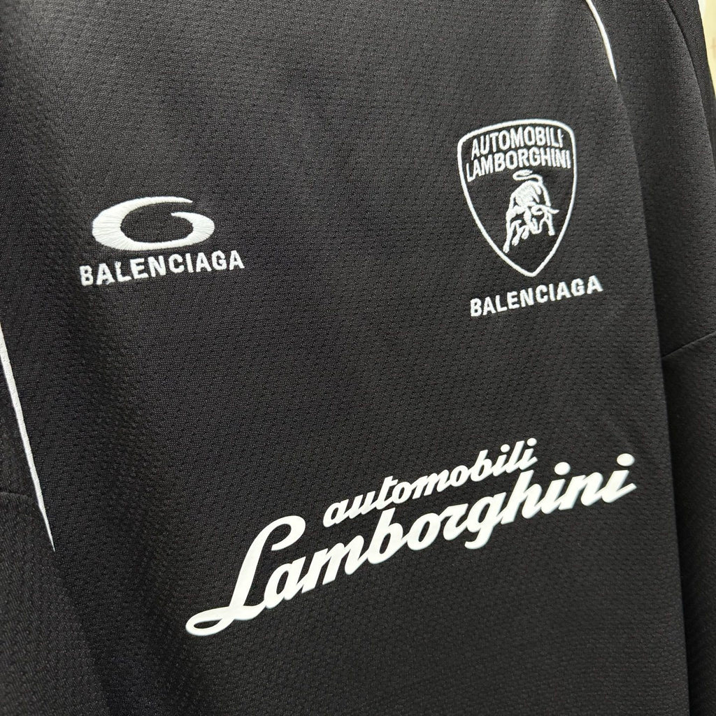 Balenciaga Men's And Women's Spring/Summer Fashion Casual Solid Color High Density Mesh Loose Fit Embroidered Logo T-shirt Loose Fit Casual Stretch Shorts Suit Set #78258