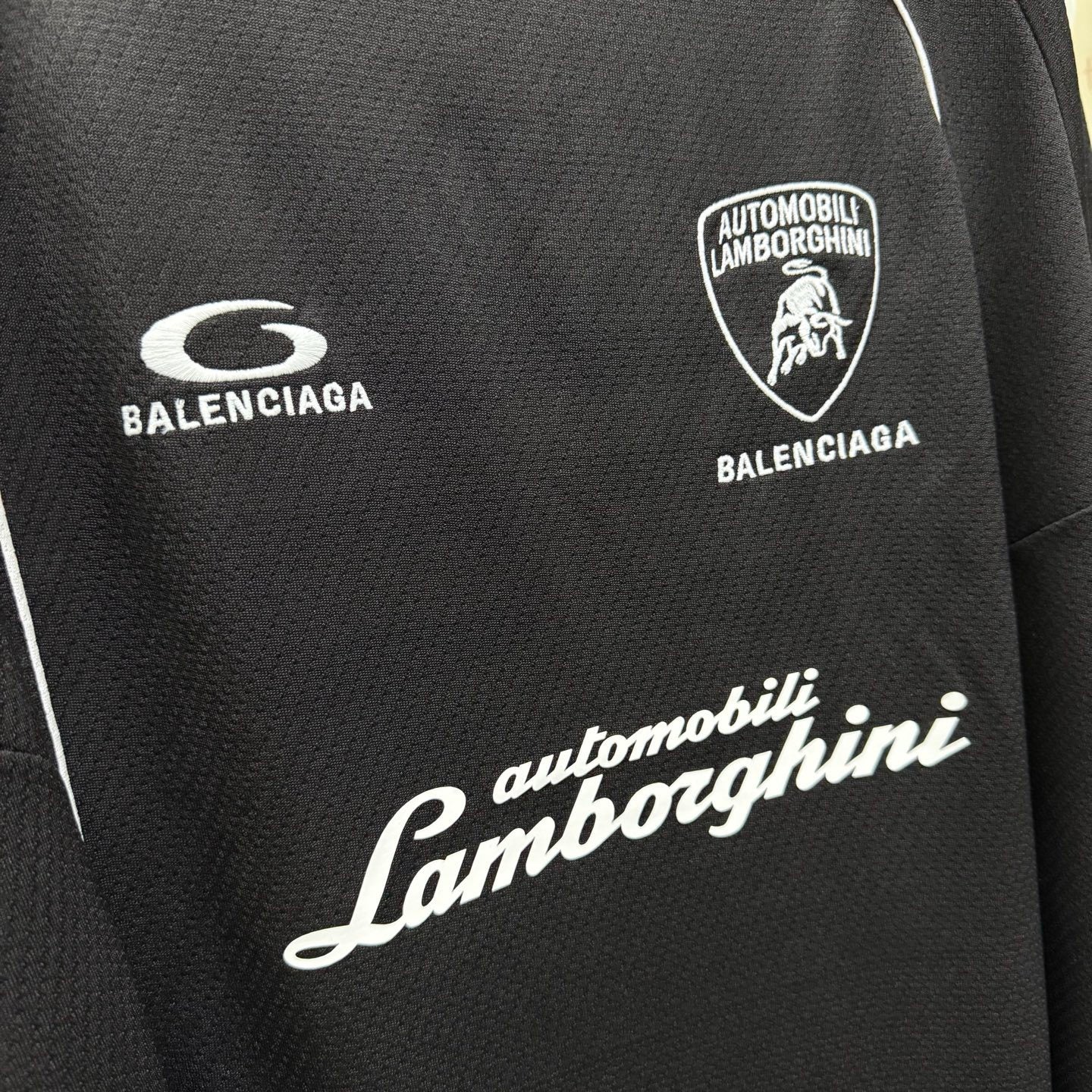 Balenciaga Men's And Women's Spring/Summer Fashion Casual Solid Color High Density Mesh Loose Fit Embroidered Logo T-shirt Loose Fit Casual Stretch Shorts Suit Set #78258