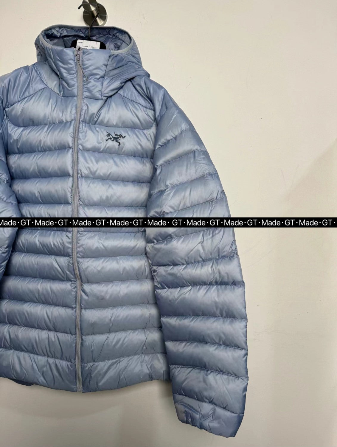 Arcteryx Men's Solid Color Zipper Lightweight Goose Down Windproof Long Sleeve Hooded Puffer Down Jacket #71889
