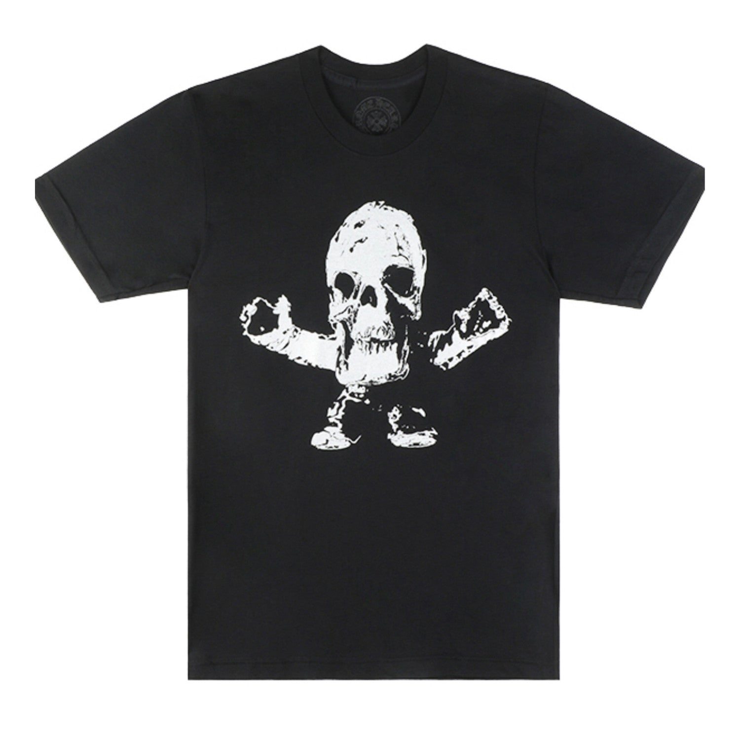 Chrome Hearts Men's Spring And Summer Black And White Printed Skull Round Neck T-shirt High Street Trend Fashion Casual Tops Ngvp #1717