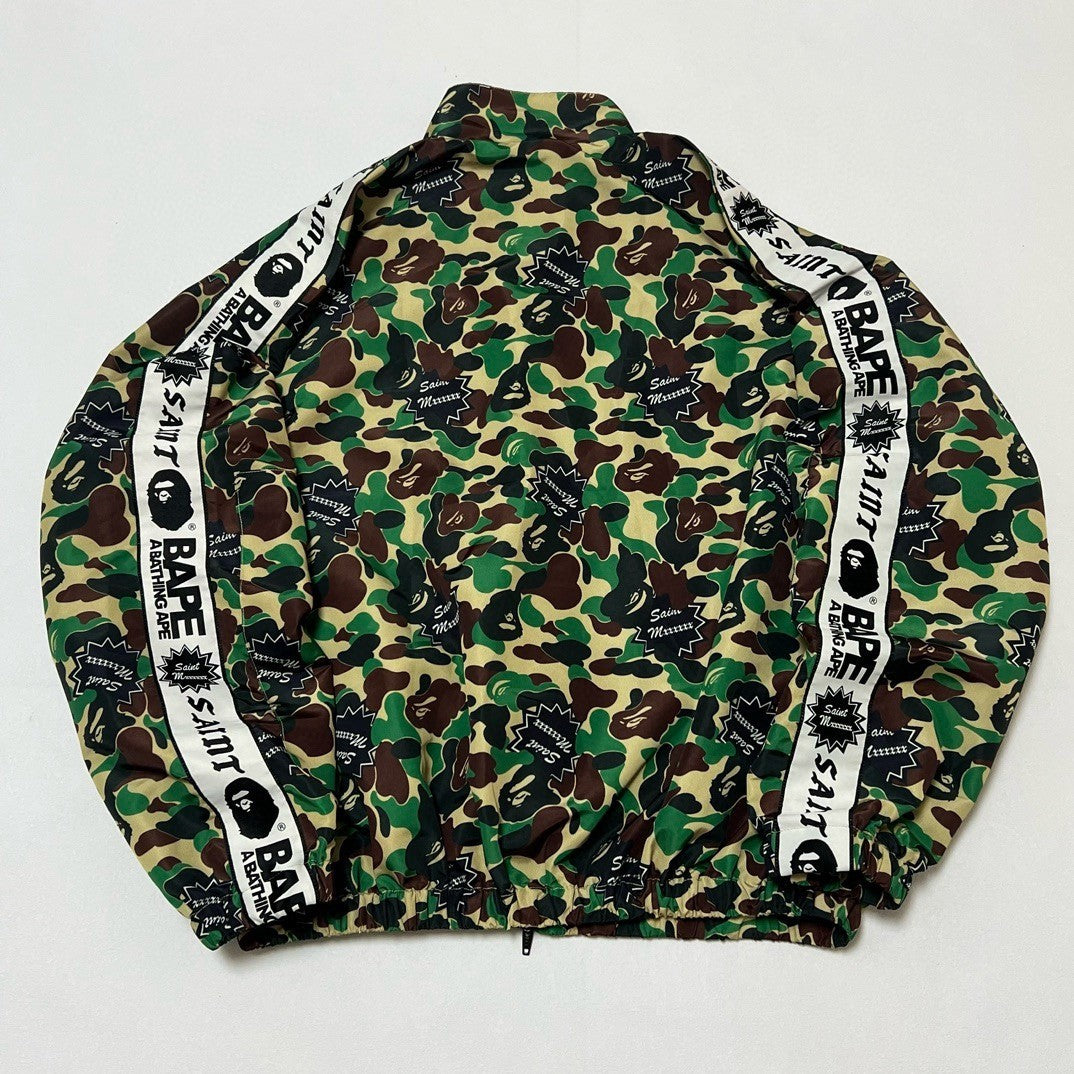 Saint Michael X Bape Men's Spring and Autumn Camouflage Printed Lapel Zipper Long Sleeve Jacket #73878