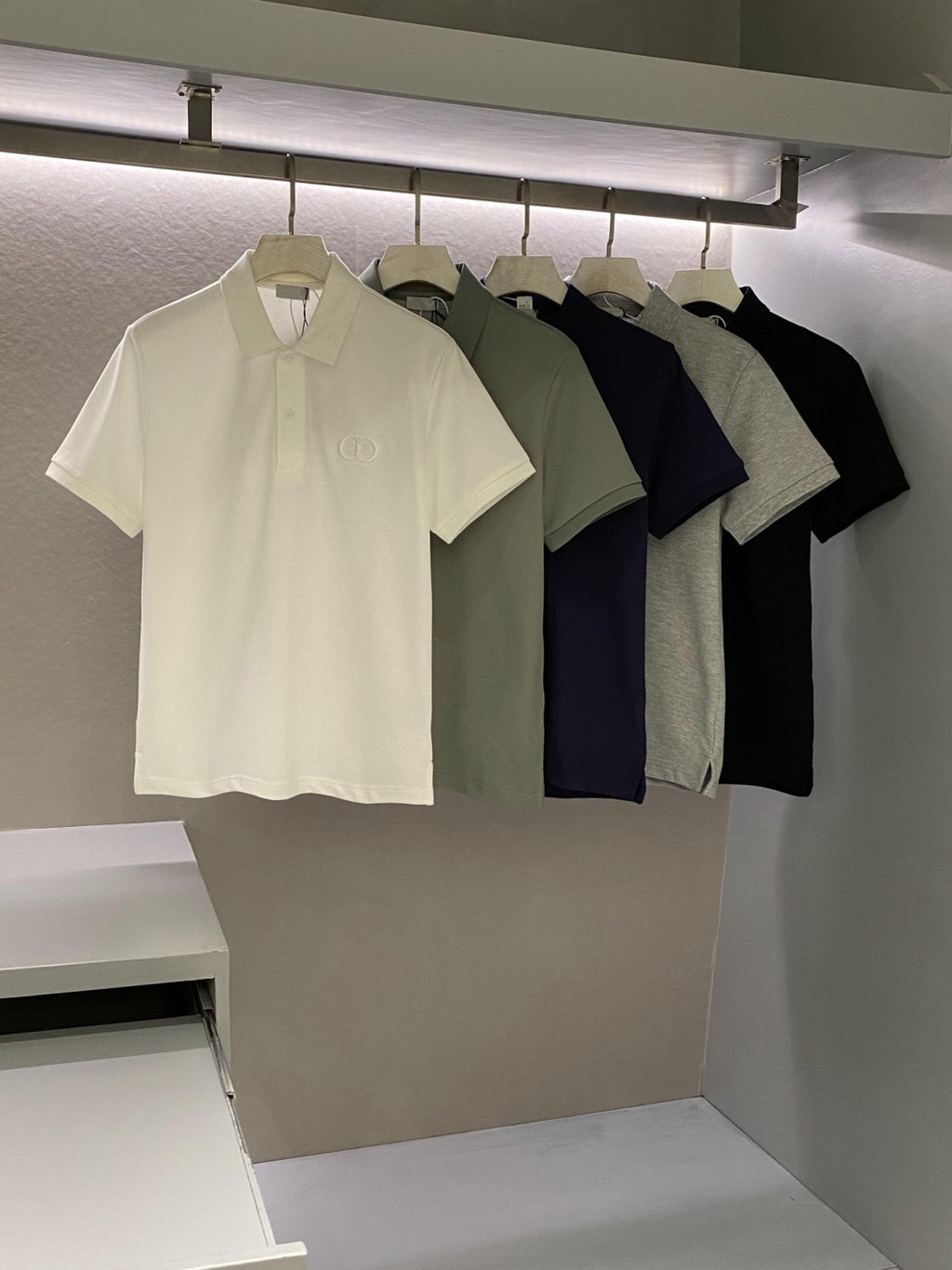 Dior Men's Summer Solid Color Logo Letter Embroidered Polo Shirt Short Sleeve T-Shirt #99929