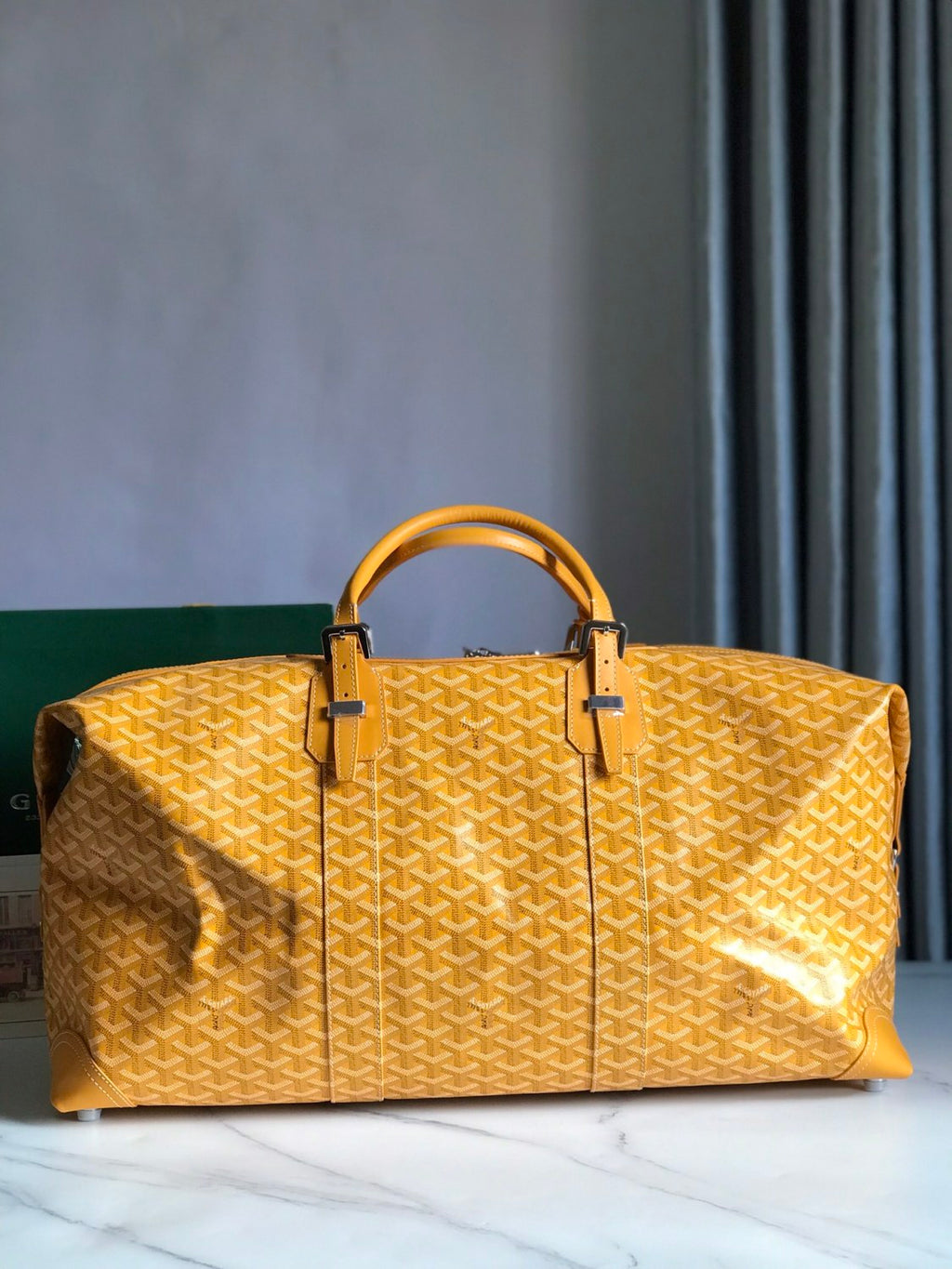 GOYARD Bowling45 Men's And Women's Fashion Classic All-over Print Zipper Closure Canvas Leather Oversized Travel Bag Bags BOWLIN045TY33CL33P #78364