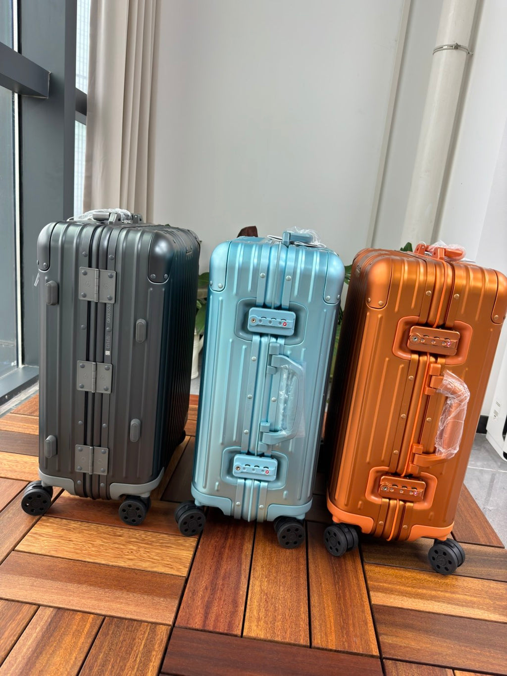 Rimowa Men's Women Solid Color Aluminum Magnesium Alloy Suitcase Suitcase Leisure 21-Inch Business Metal Shipping Trolley Case Box #76217